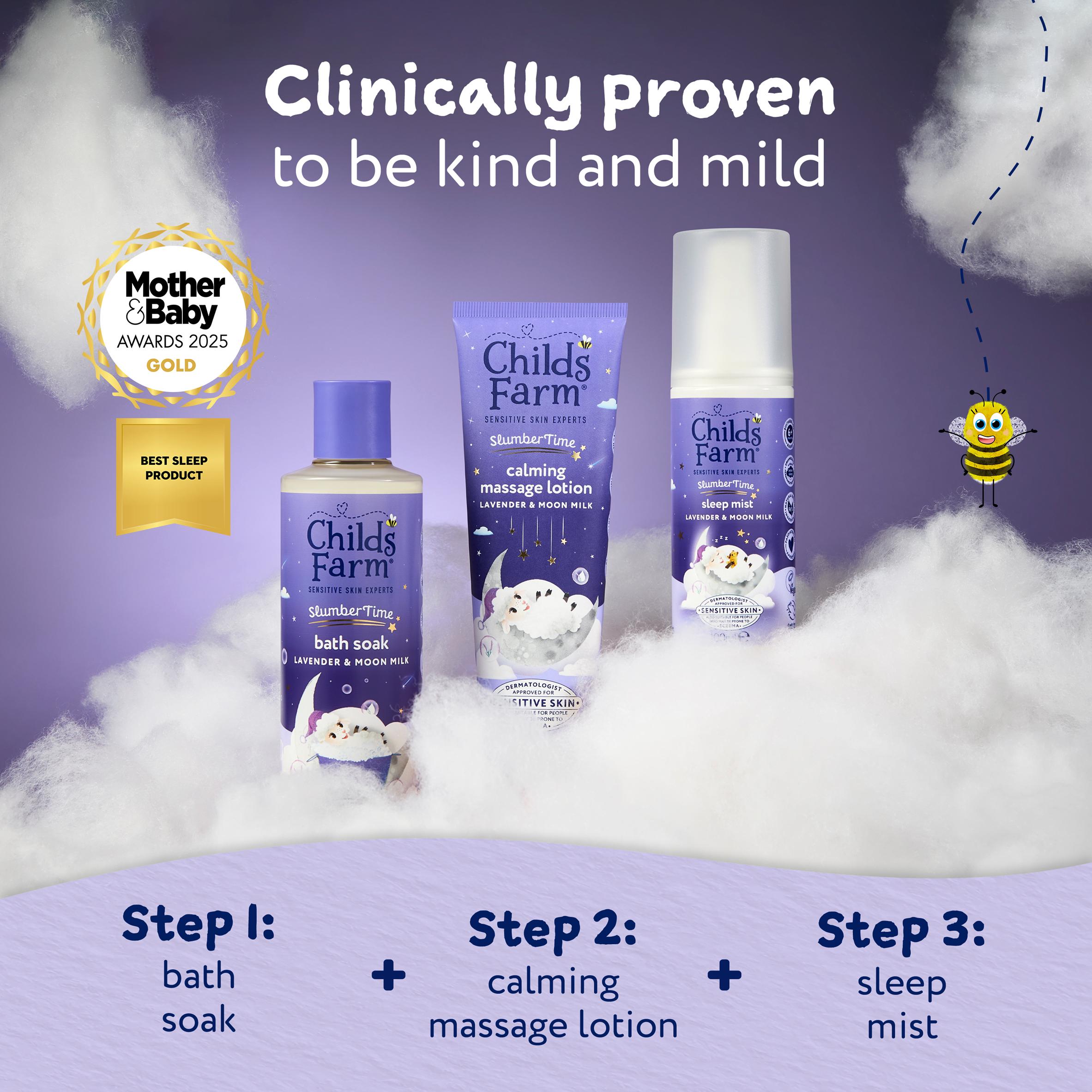 Childs Farm Slumber Time Sleep Calming Massage Lotion Lavender & Moon Milk Gentle Moisturiser for Babies 150ml thumbnail 6