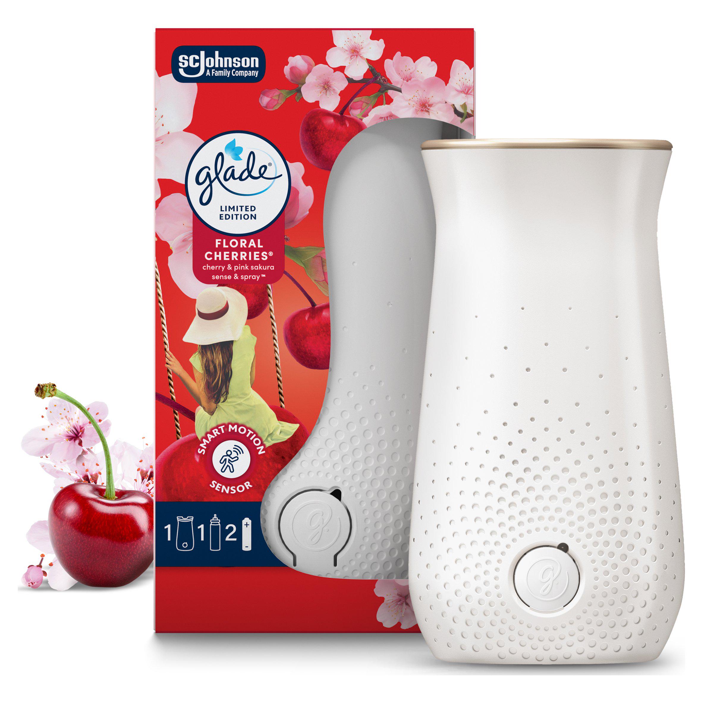 Glade Sense & Spray Air Freshener Holder & Refill Floral Cherries 18ml