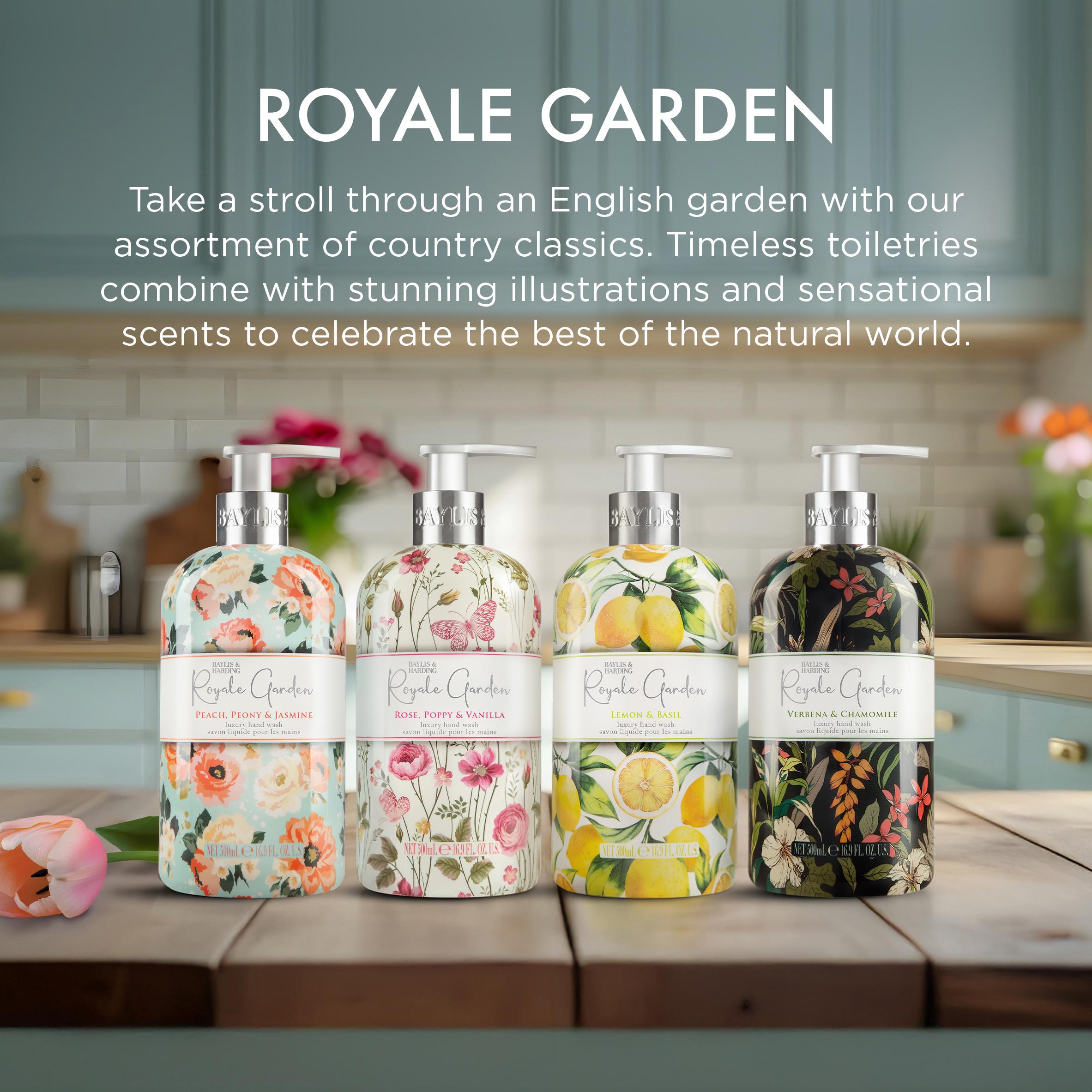 Baylis & Harding Royale Garden Limited Edition Lemon & Basil Luxury Hand Wash 500ml thumbnail 4