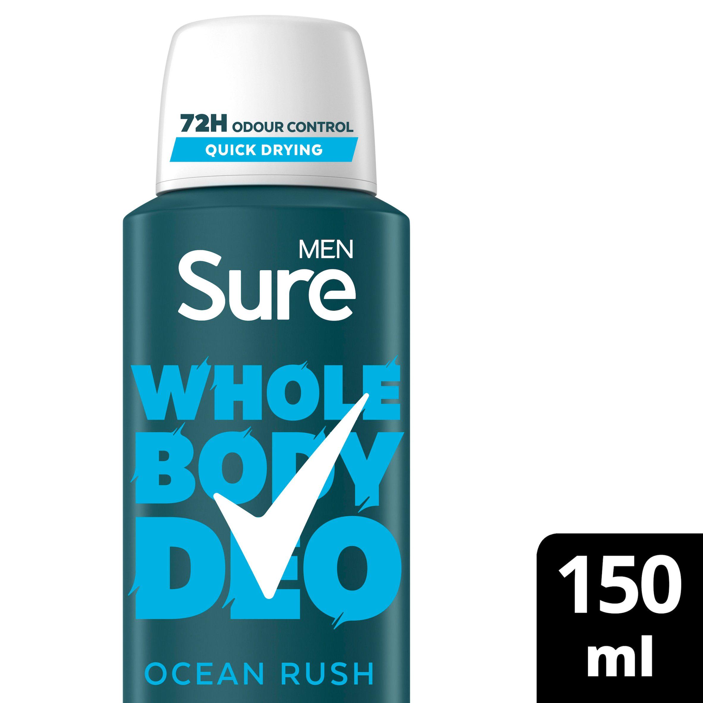 Sure Men Whole Body Ocean Rush Body Spray Deodorant