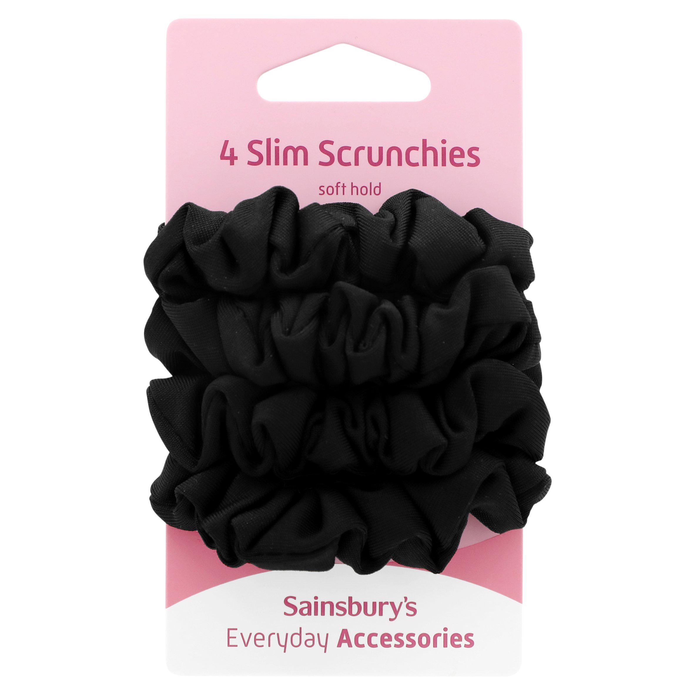 Sainsbury's Soft Slim Scrunchie x4