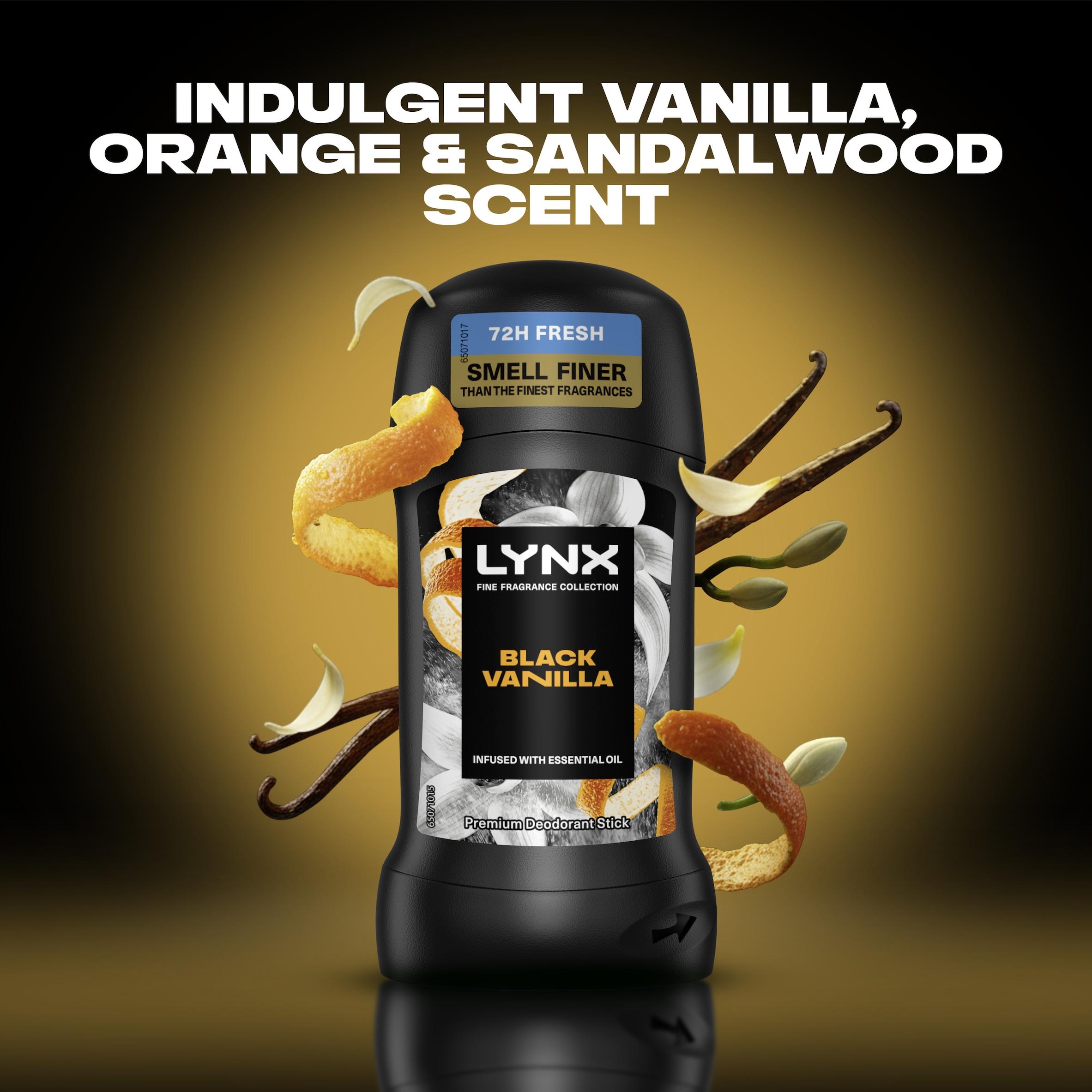 Lynx Black Vanilla 72h Fine Fragrance Antiperspirant Deodorant Stick for Men 50ml thumbnail 2