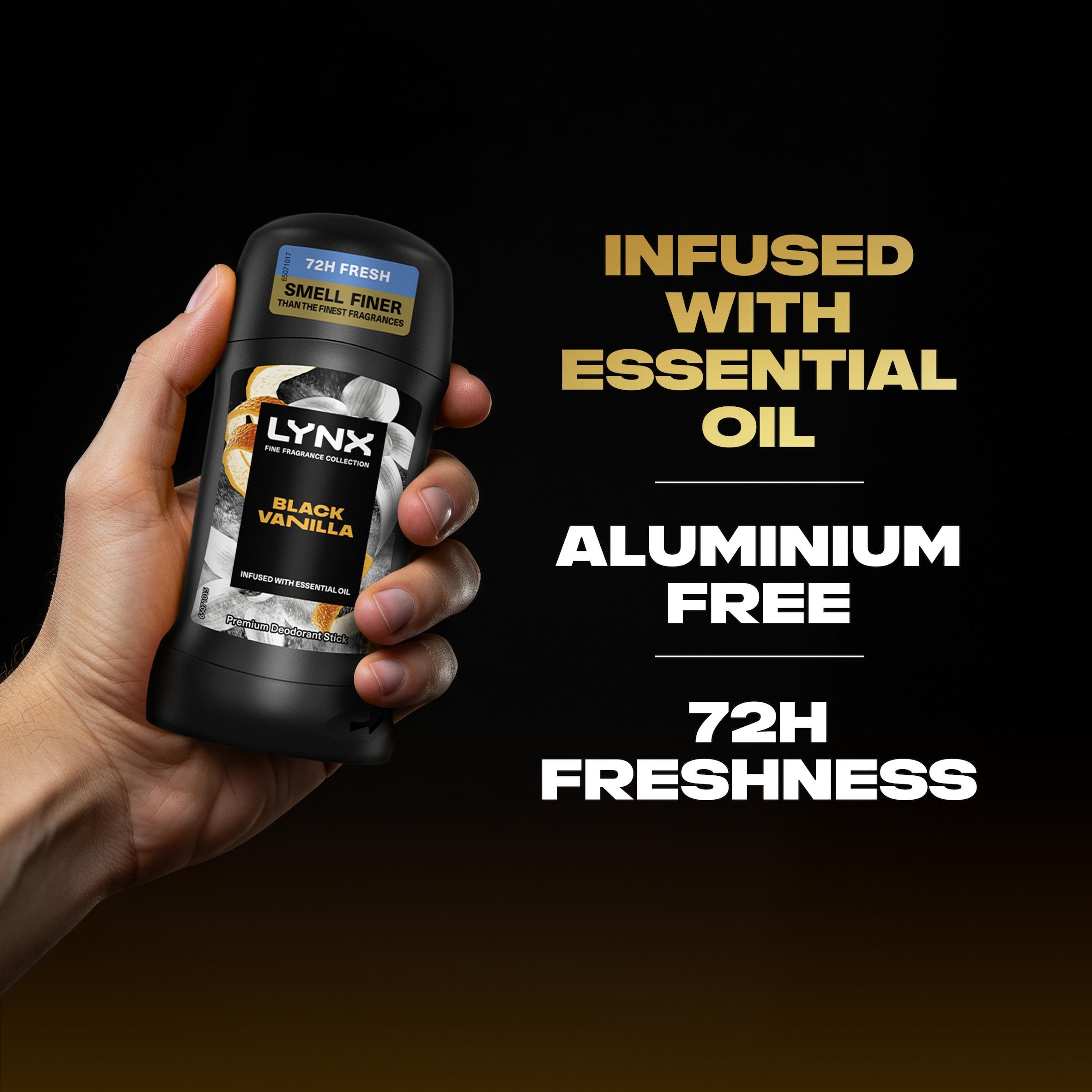 Lynx Black Vanilla 72h Fine Fragrance Antiperspirant Deodorant Stick for Men 50ml thumbnail 3