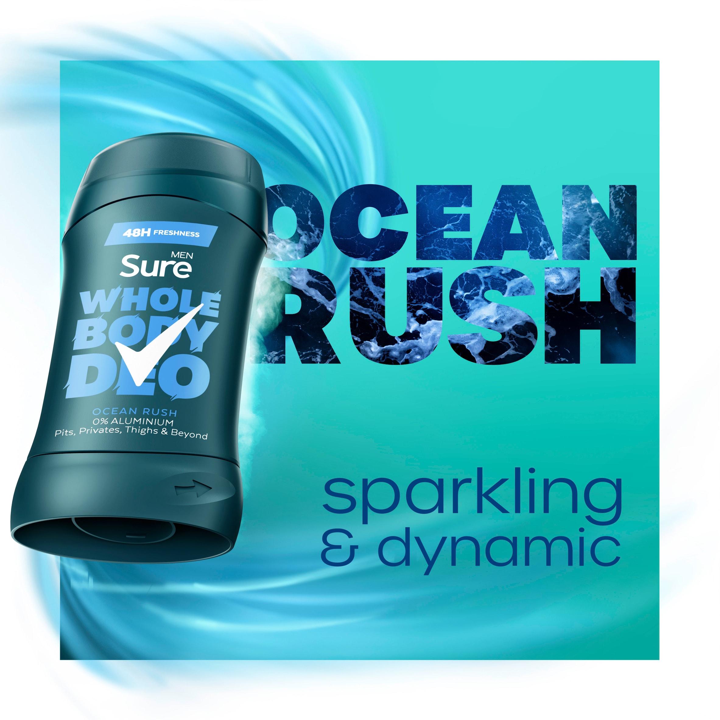 Sure Men Ocean Rush Whole Body Deodorant Stick 48h Odour Control 50ml thumbnail 2