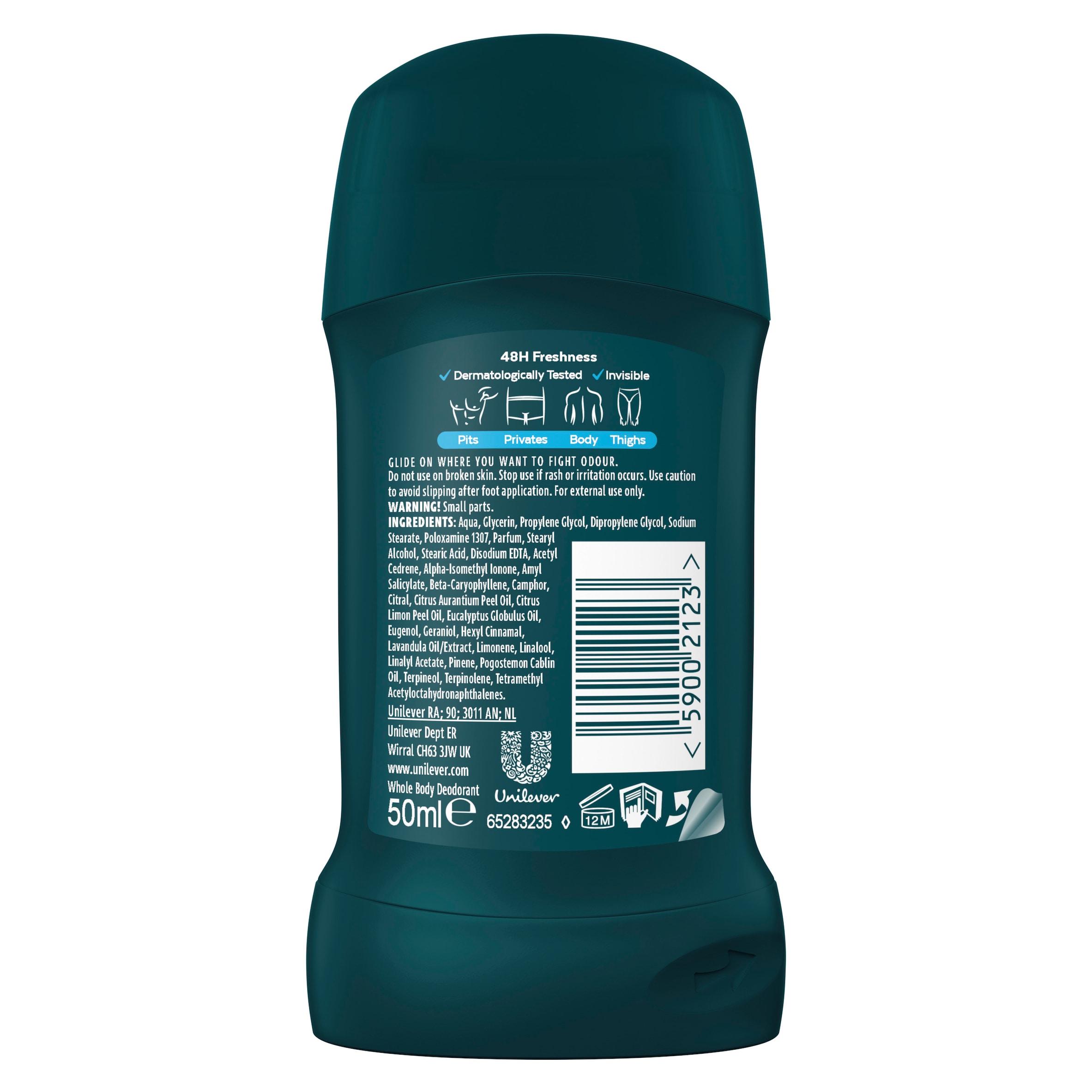 Sure Men Ocean Rush Whole Body Deodorant Stick 48h Odour Control 50ml thumbnail 6