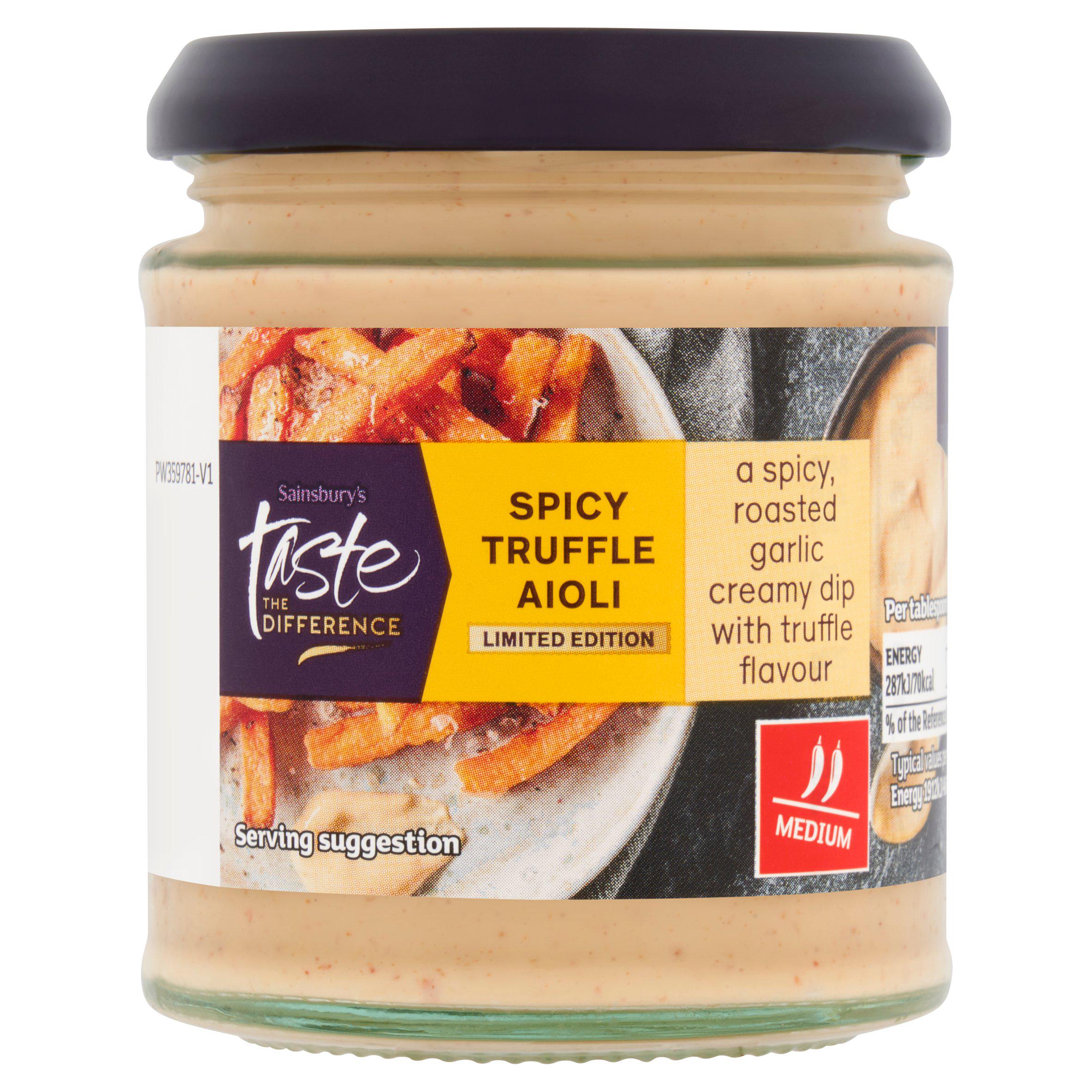 Sainsbury's Spicy Truffle Aioli, Limited Edition, Taste the Difference 180g