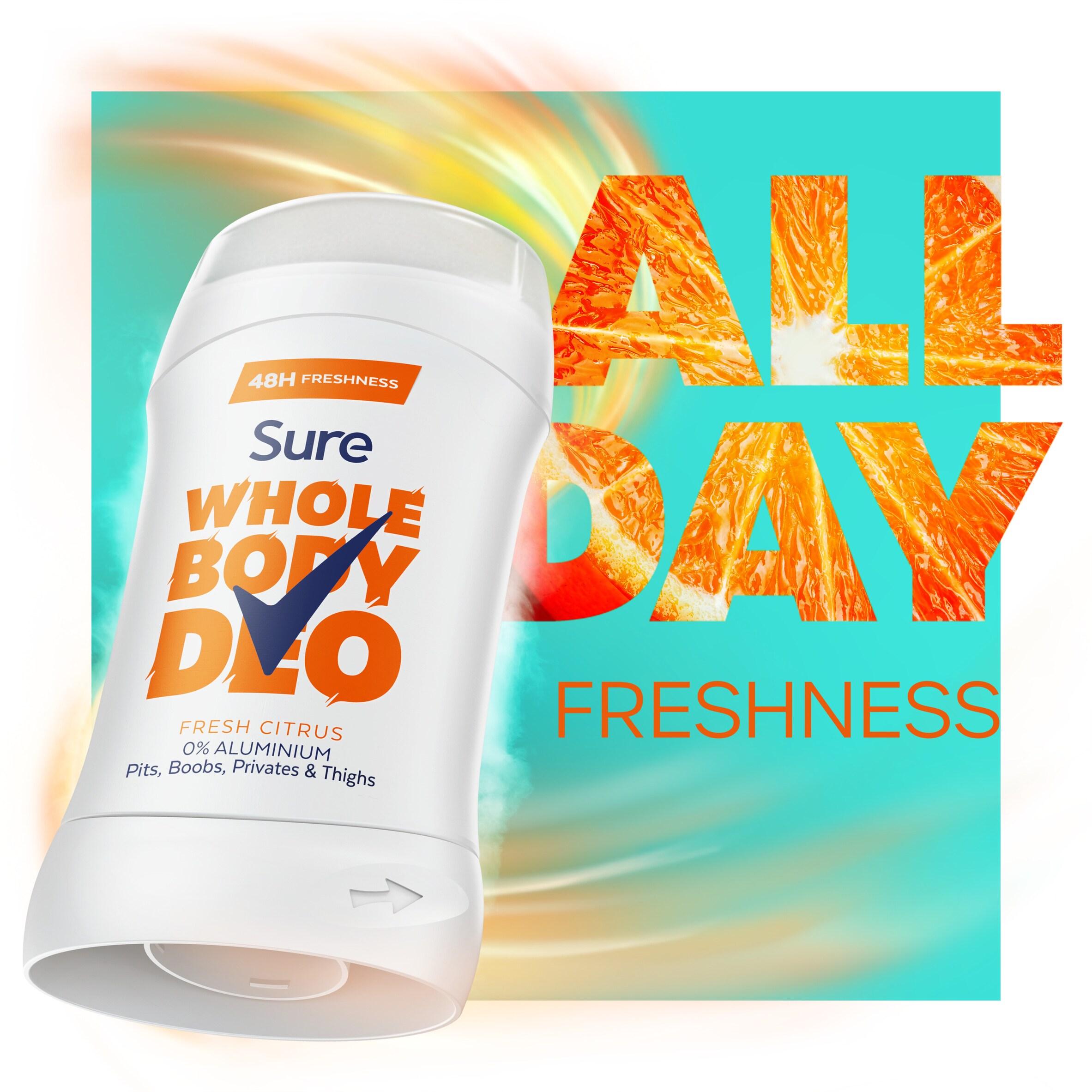 Sure Women Fresh Citrus Whole Body Deodorant Stick 48h Odour Control 50ml thumbnail 4