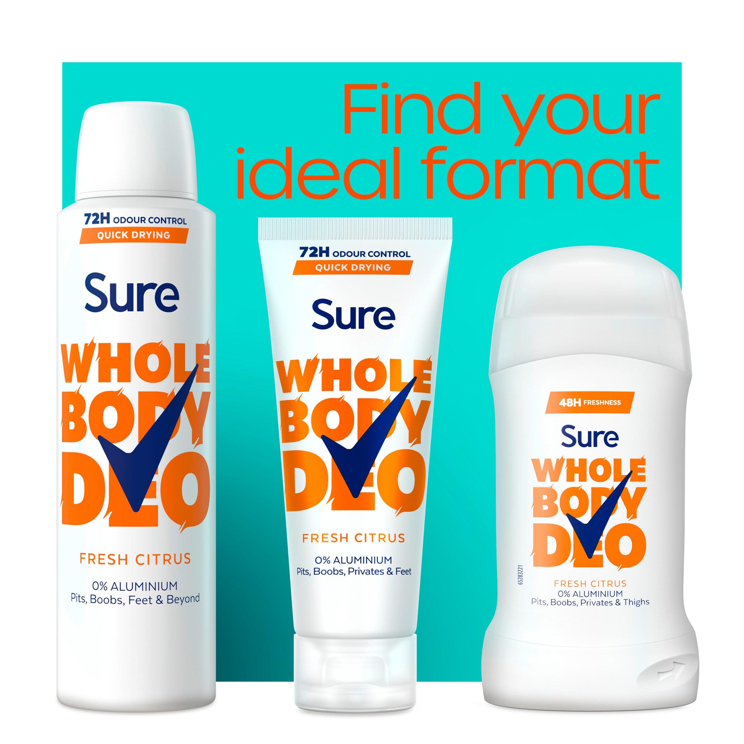 Sure Women Fresh Citrus Whole Body Deodorant Stick 48h Odour Control 50ml thumbnail 6