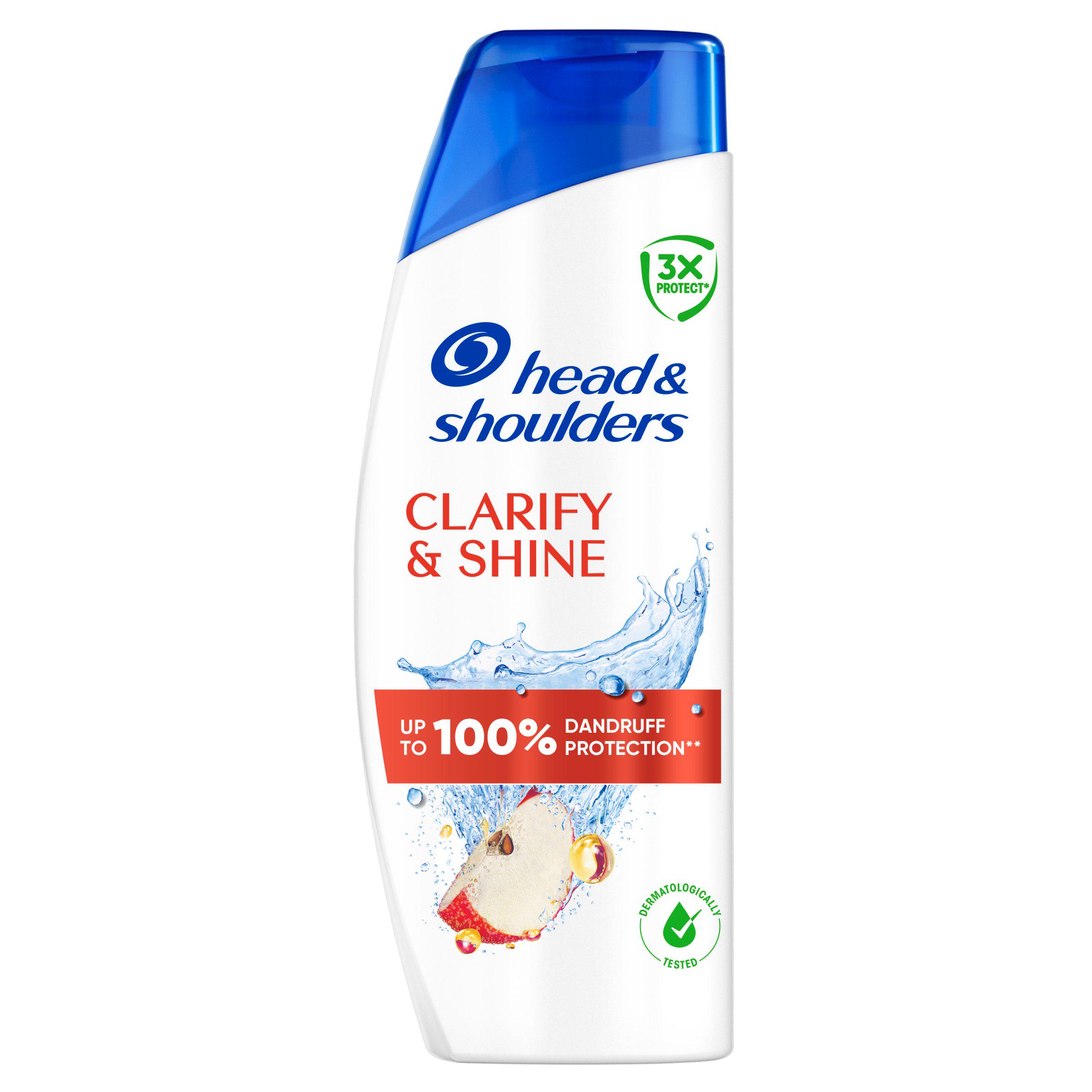 Head & Shoulders Clarify & Shine Anti Dandruff Shampoo 400ml, With Apple Cider Vinegar