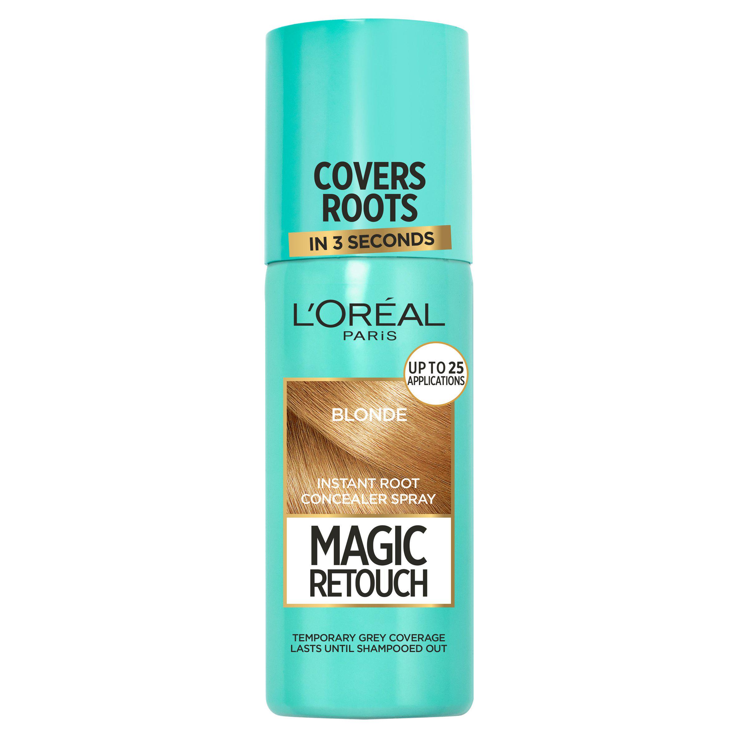 L'Oréal Paris Magic Retouch Instant Root Concealer Spray Quick Grey Coverage Shade Blonde 75ml
