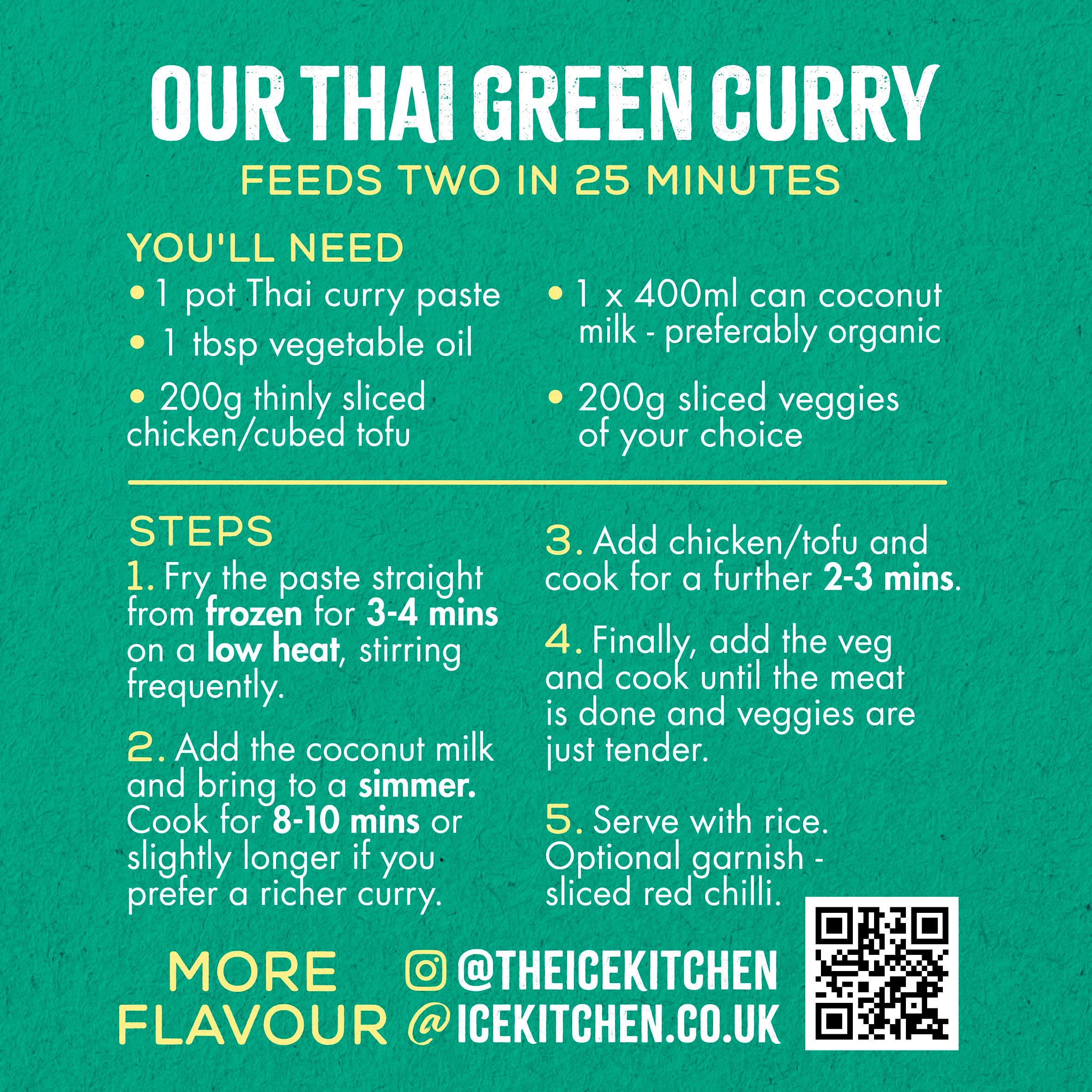 Ice Kitchen Thai Green Curry Paste 2 x 77g thumbnail 3