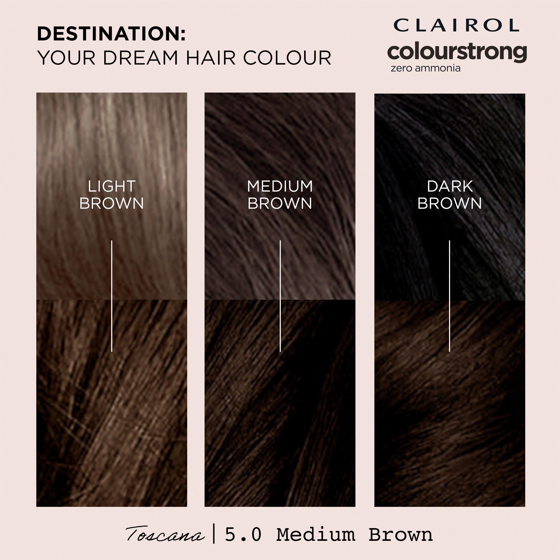 Clairol Colour Strong Medium Brown 5.0 Permanent Hair Dye thumbnail 2