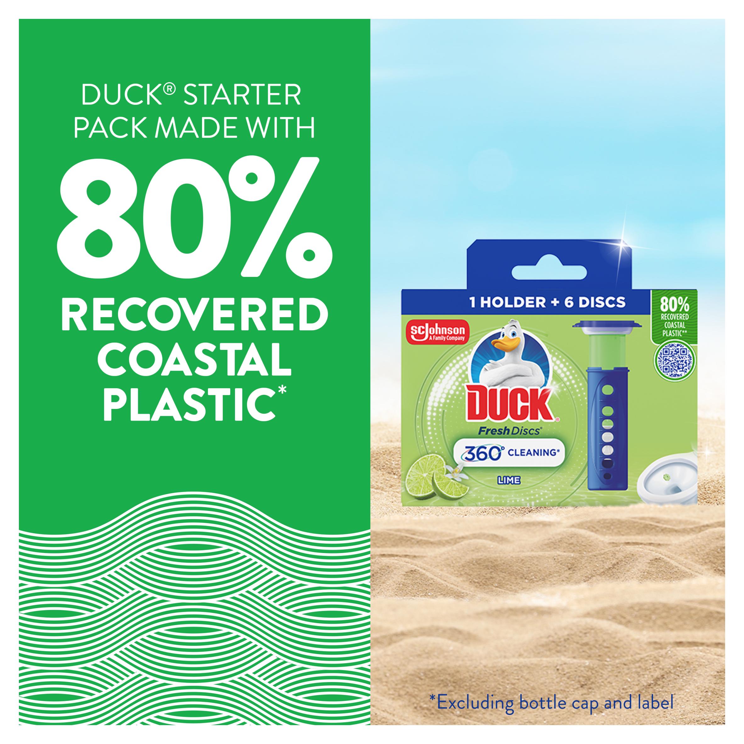 Duck Toilet Fresh Discs Toilet Cleaner Holder & Refill Lime 36ml thumbnail 5