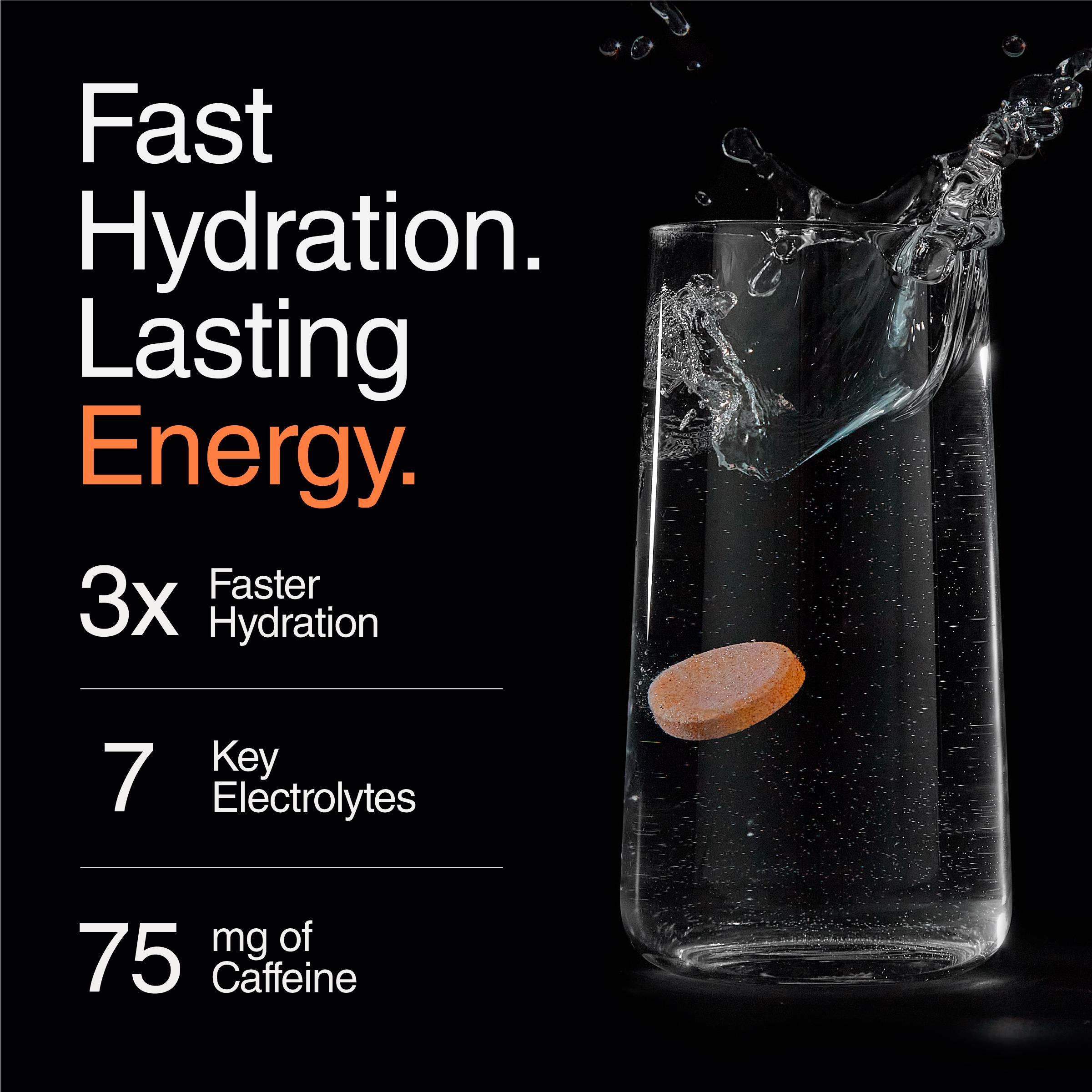 Phizz Daily Energy 20 x Orange, Hydration, Caffeine, Electrolytes & Vitamins Effervescent Tablets thumbnail 2