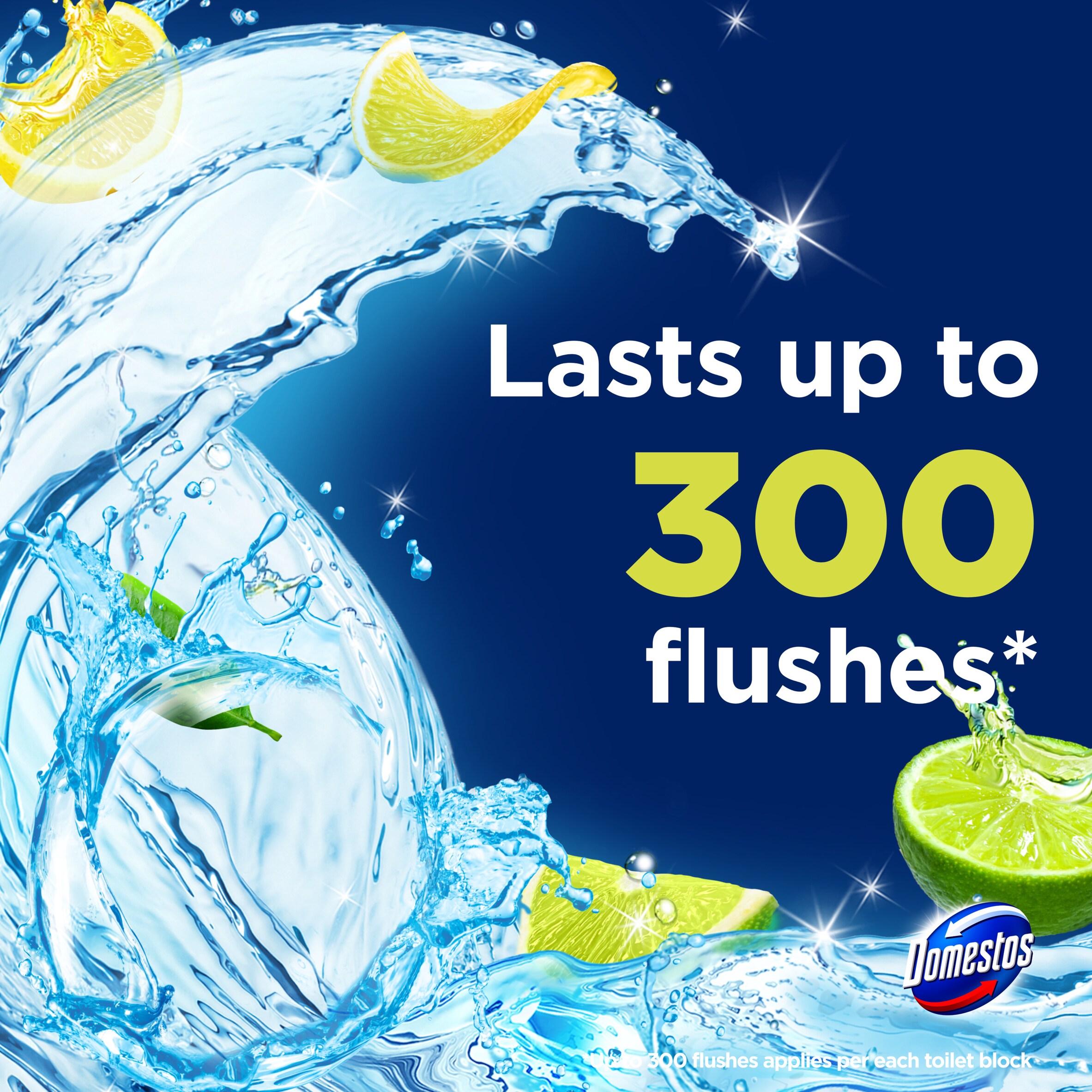 Domestos Power 5 Toilet Rim Blocks Lime x2 50g thumbnail 3
