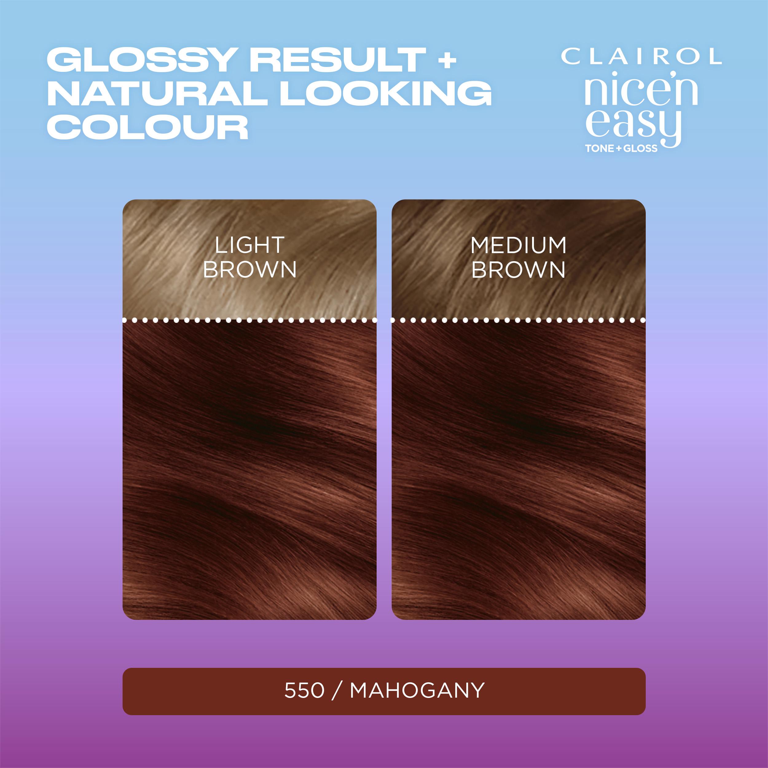 Clairol Nice'N Easy Tone+Gloss Mahogany 550/81 Semi Permanent Hair Dye thumbnail 3