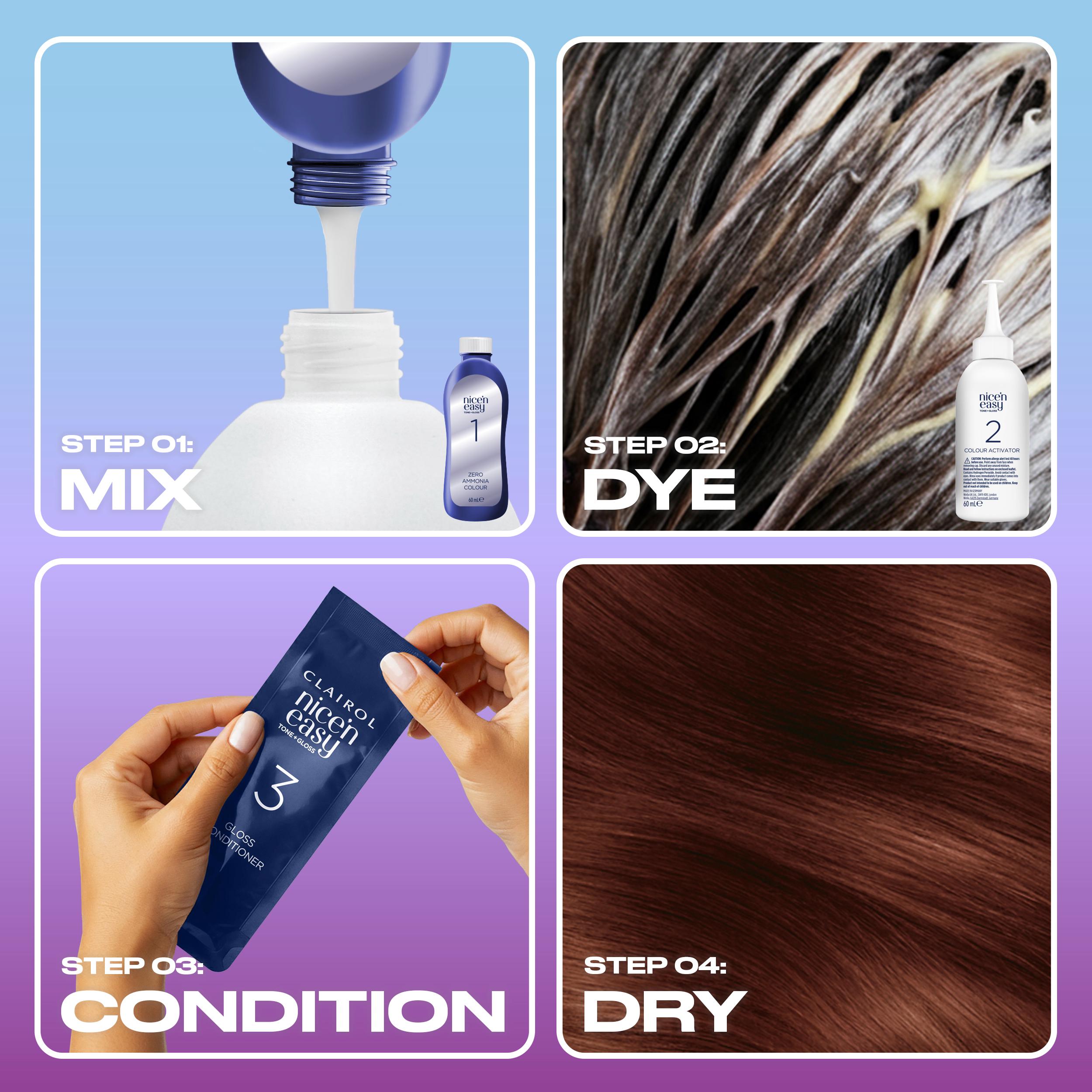 Clairol Nice'N Easy Tone+Gloss Mahogany 550/81 Semi Permanent Hair Dye thumbnail 5