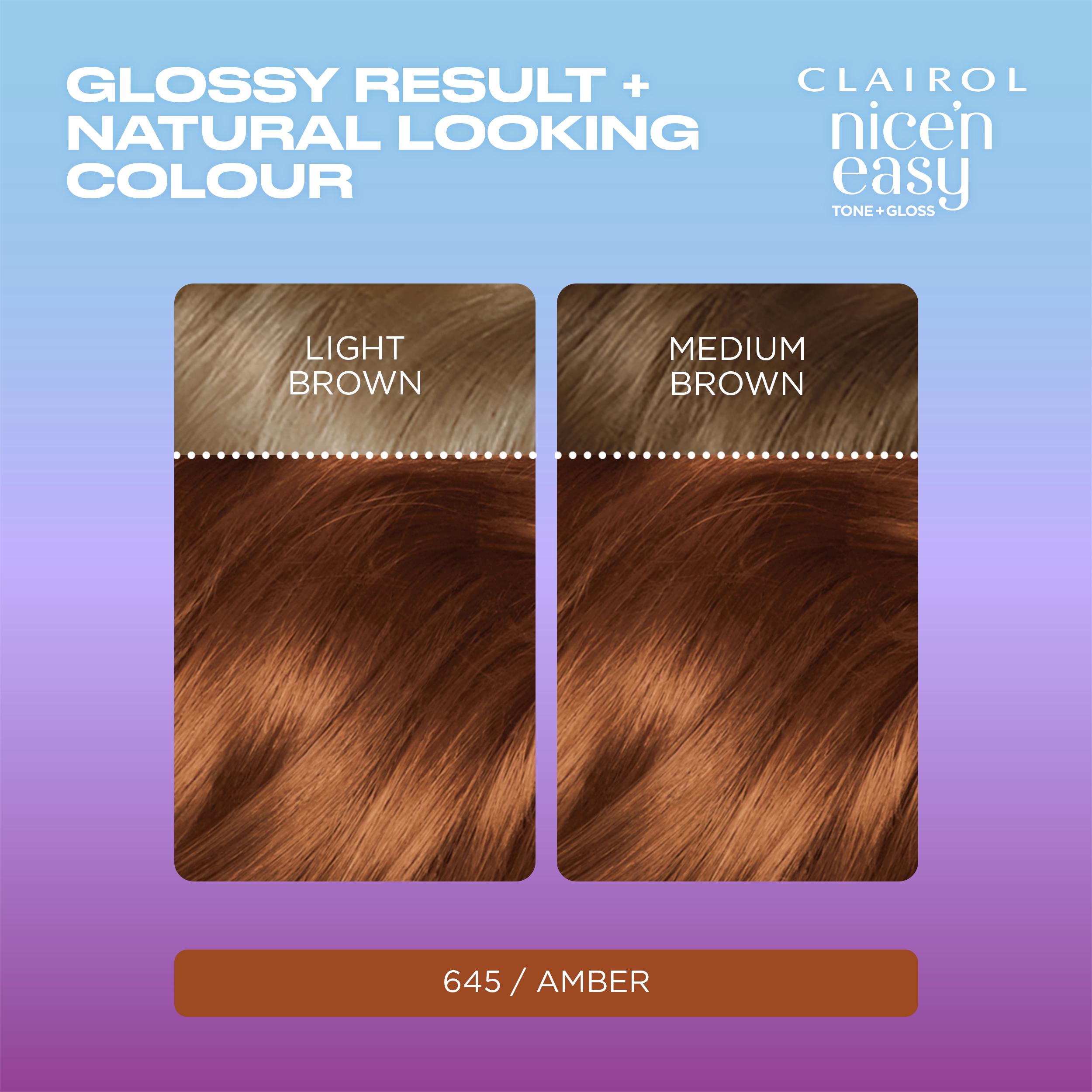 Clairol Nice'N Easy Tone+Gloss Amber 645/92 Semi Permanent Hair Dye thumbnail 3