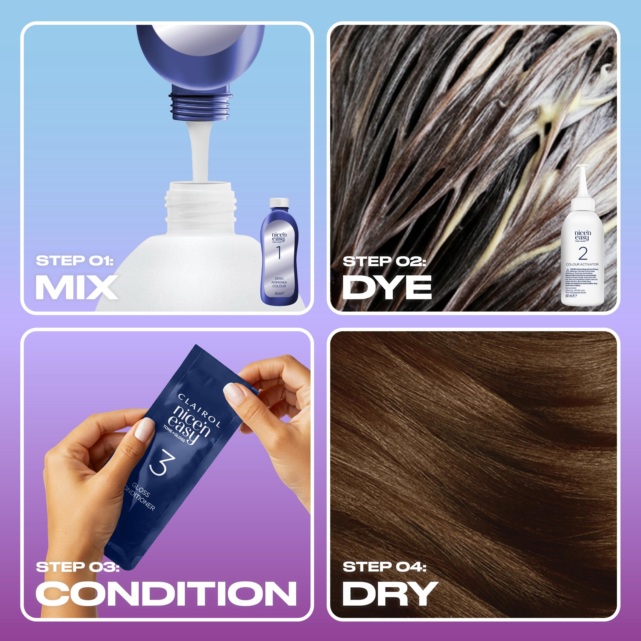 Clairol Nice'N Easy Tone+Gloss Medium Golden Brown 537/78 Semi Permanent Hair Dye thumbnail 5