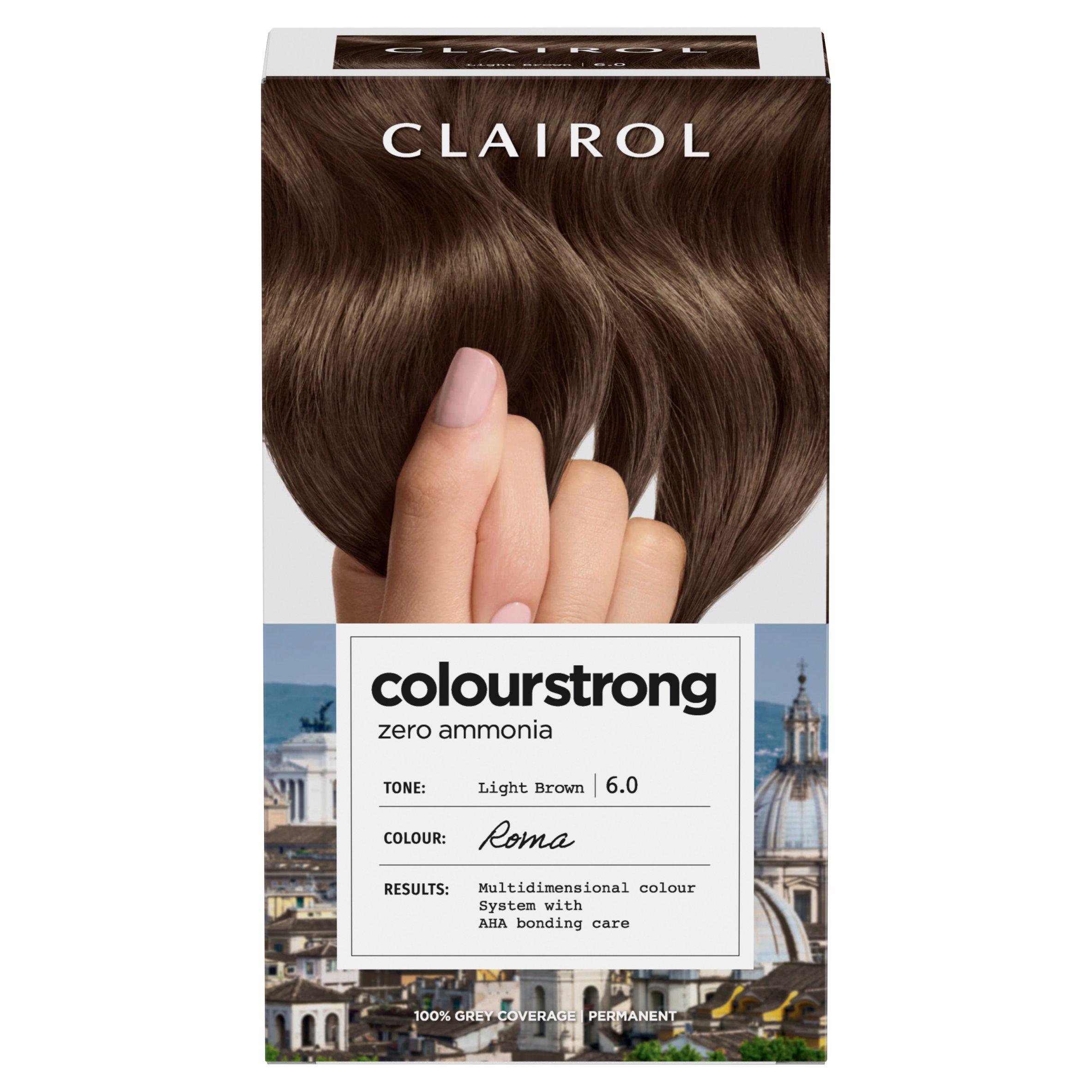 CLAIROL COLOUR STRONG PERMANENT HAIR DYE - 6.0 LIGHT BROWN