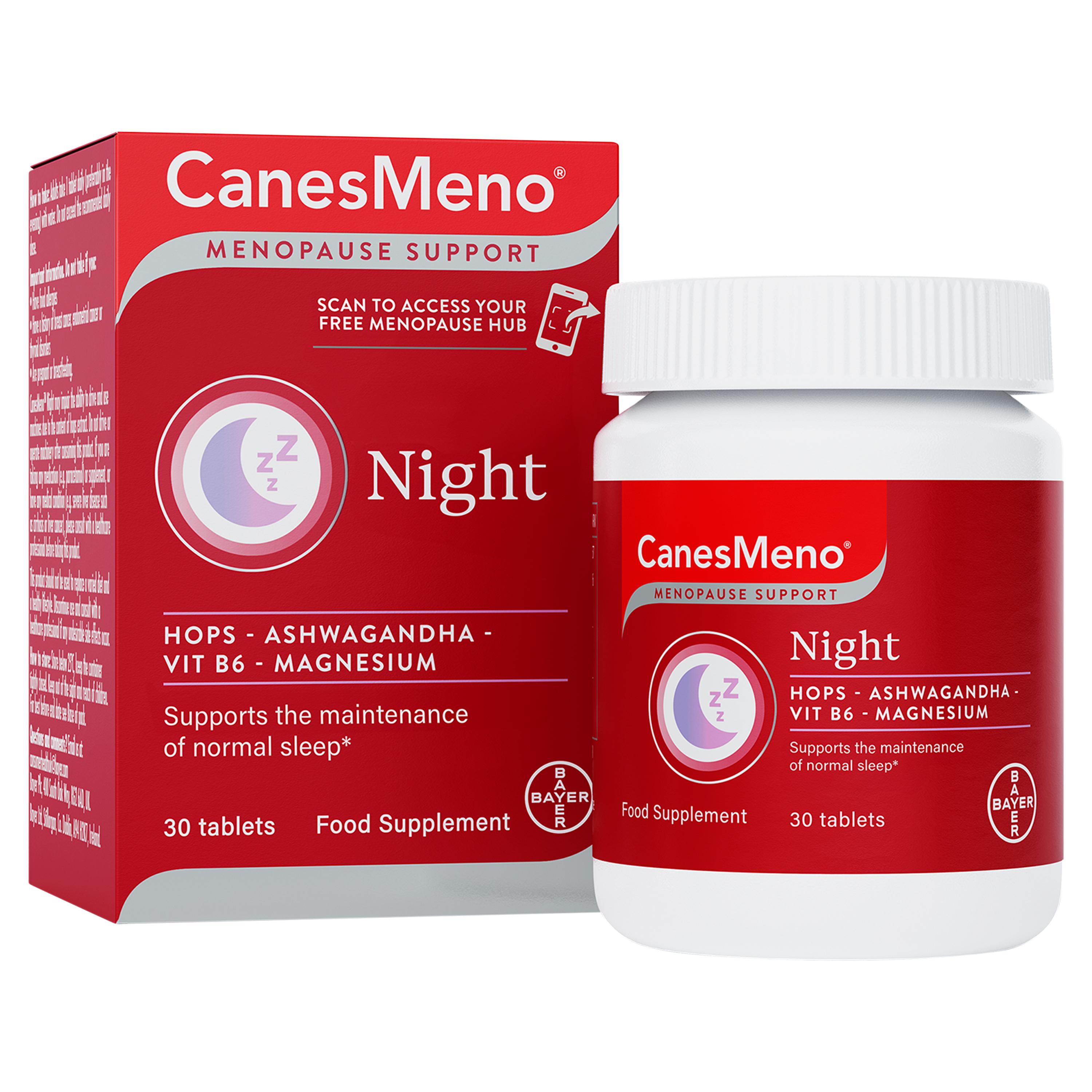 Canesmeno Menopause Support Night Food Supplement Tablets x30 thumbnail 2
