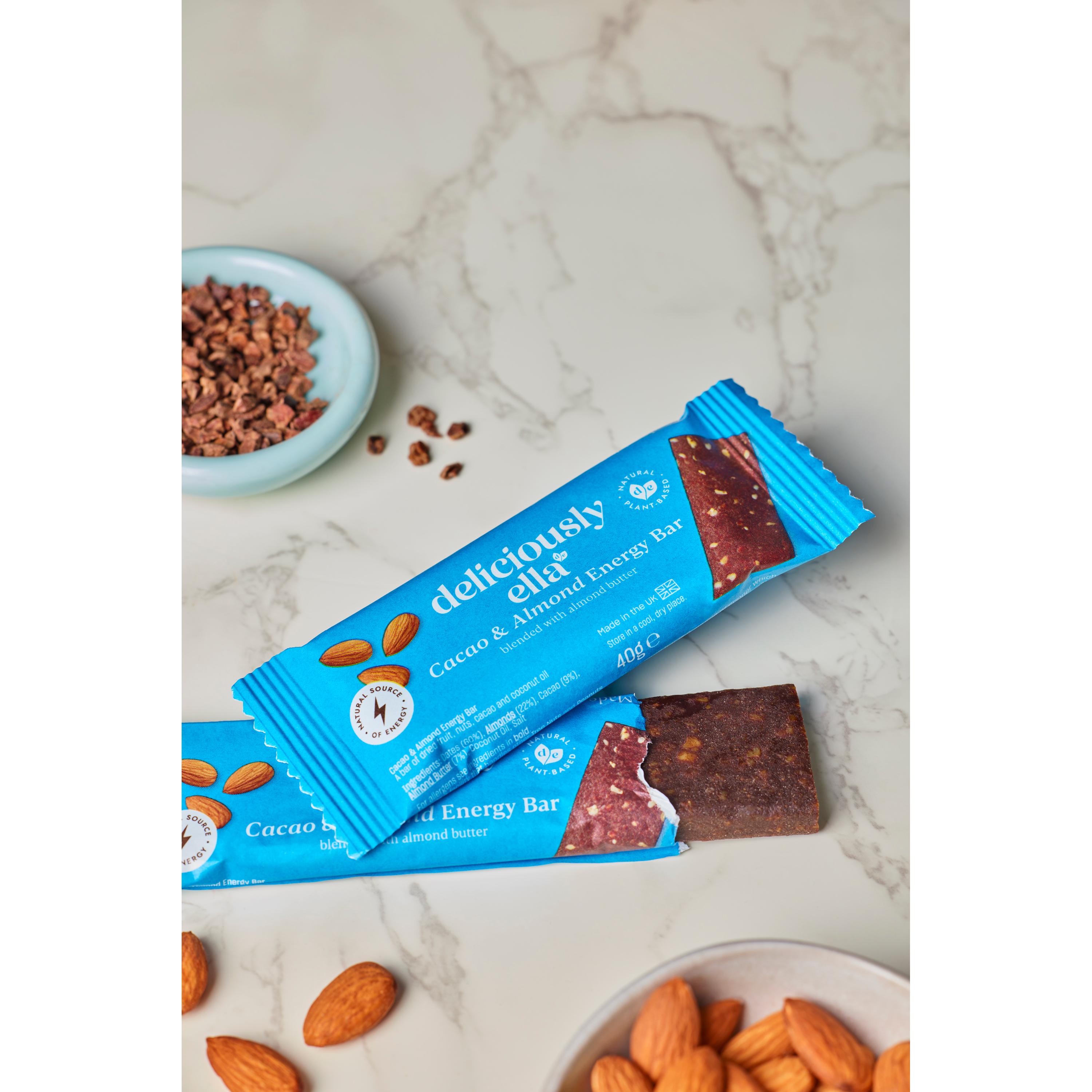 Deliciously Ella 50g Cacao & Almond Energy Snack Bar thumbnail 2
