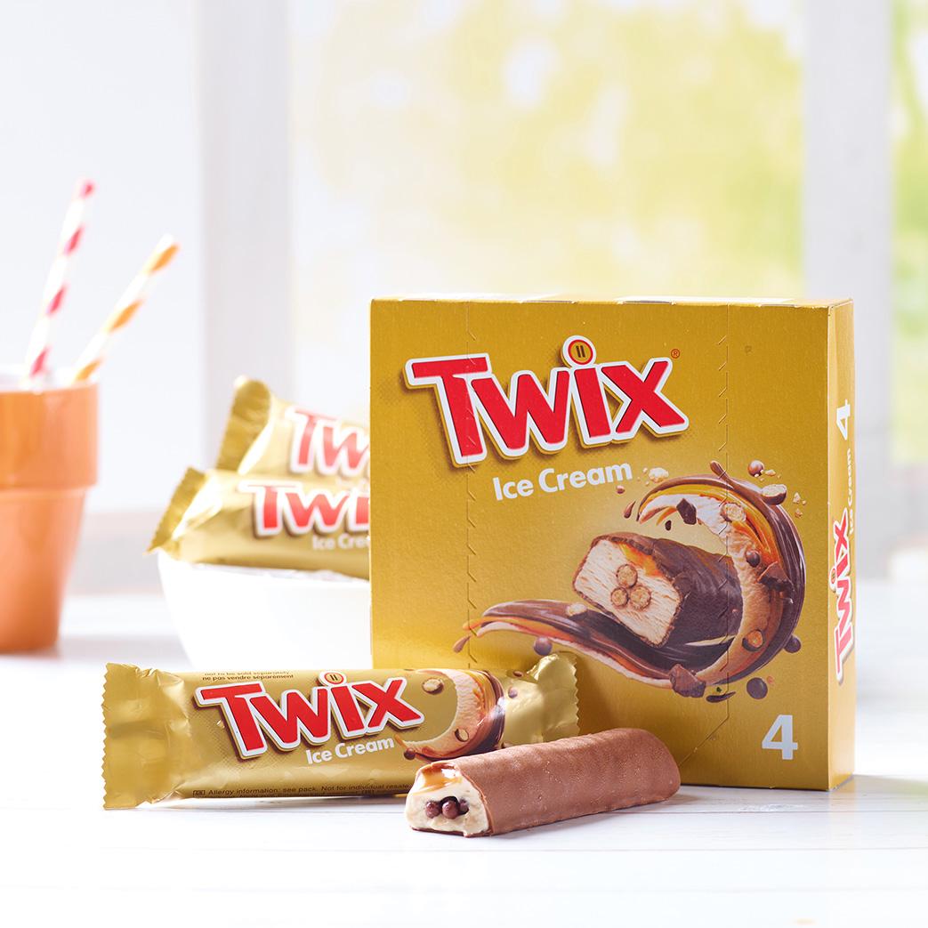 Twix Chocolate & Caramel Ice Cream x4 thumbnail 3