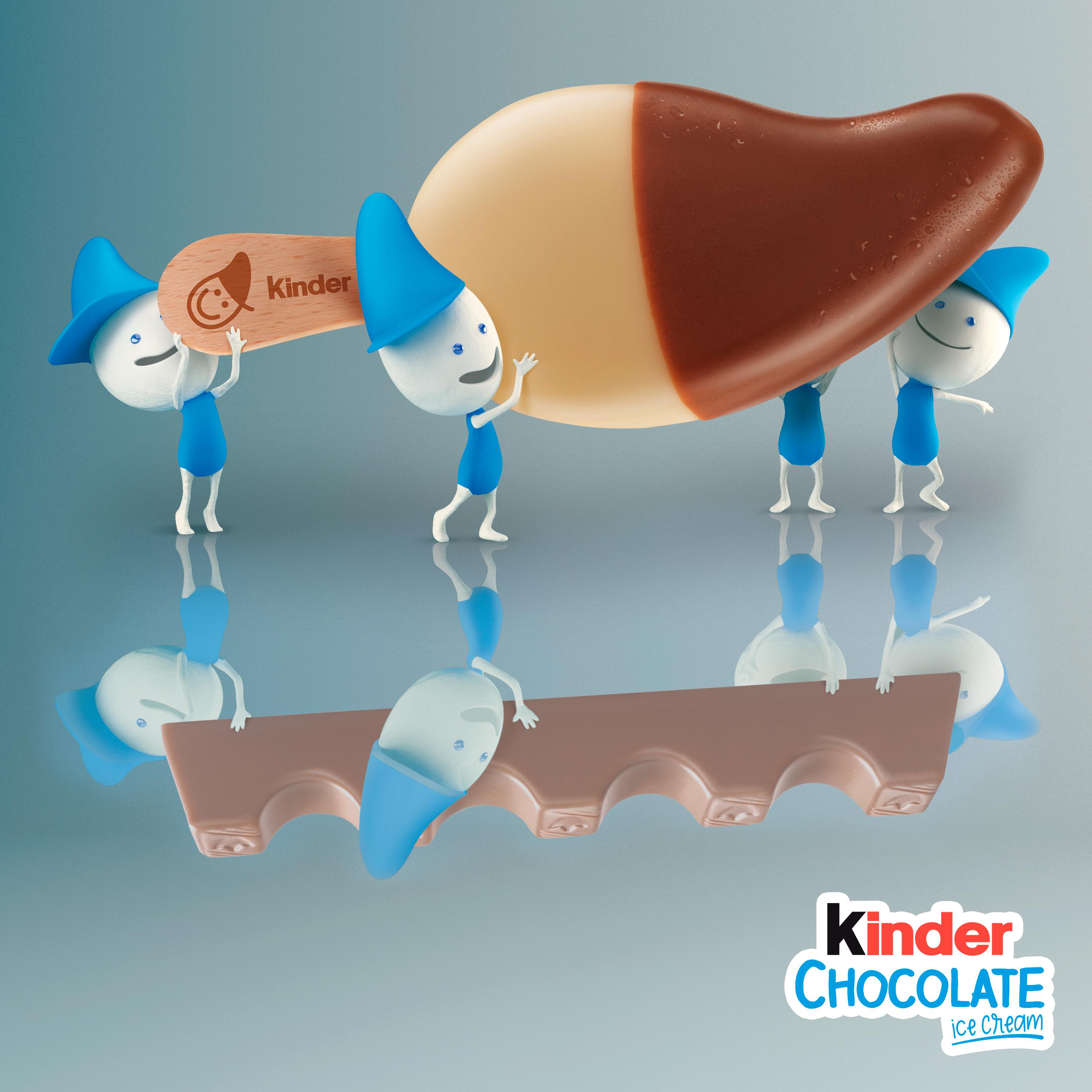 Kinder Chocolate Ice Cream Sticks 4 x 55ml thumbnail 3