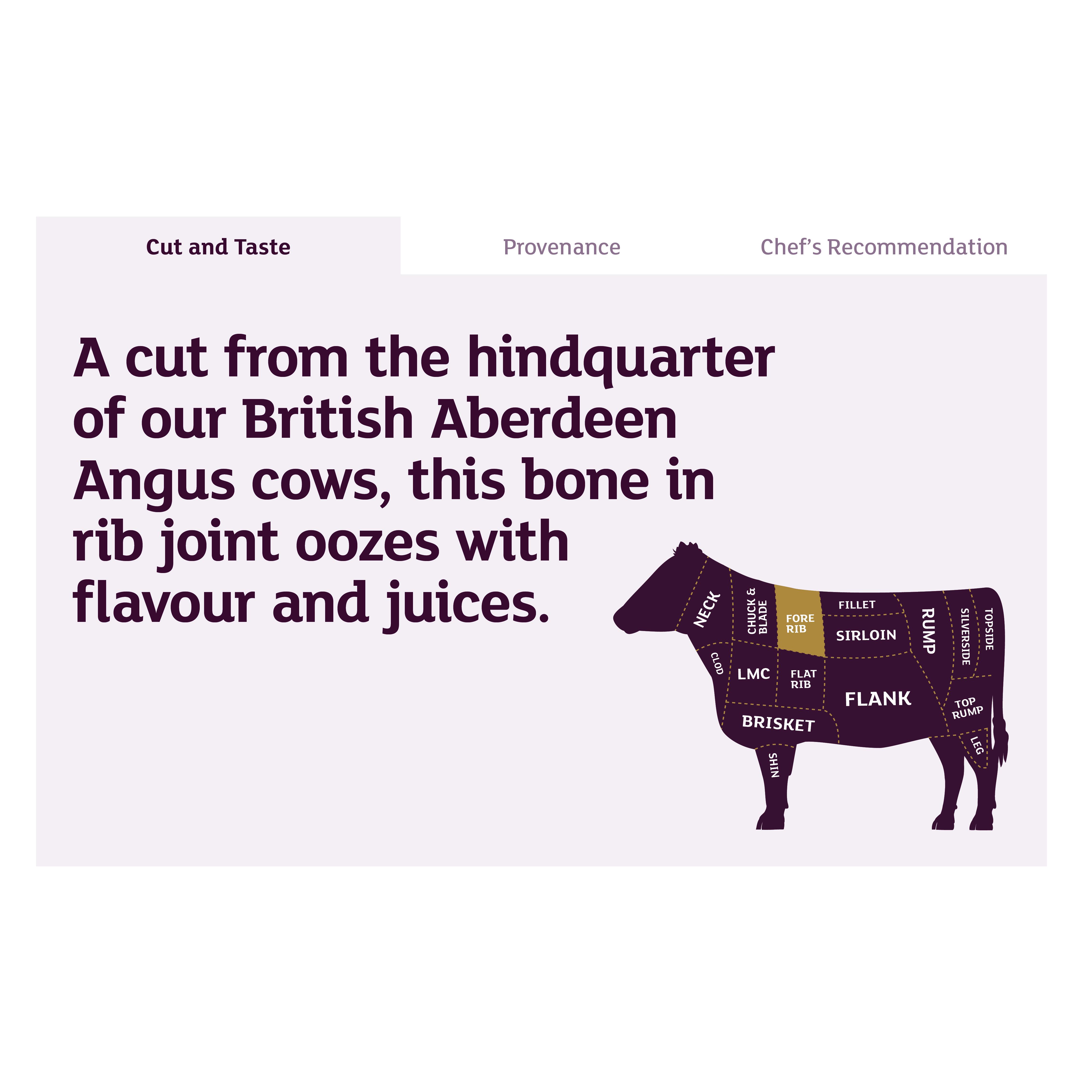 Sainsbury's (Approx. 2.0kg) Aberdeen Angus Bone in Rib, Taste the Difference thumbnail 3
