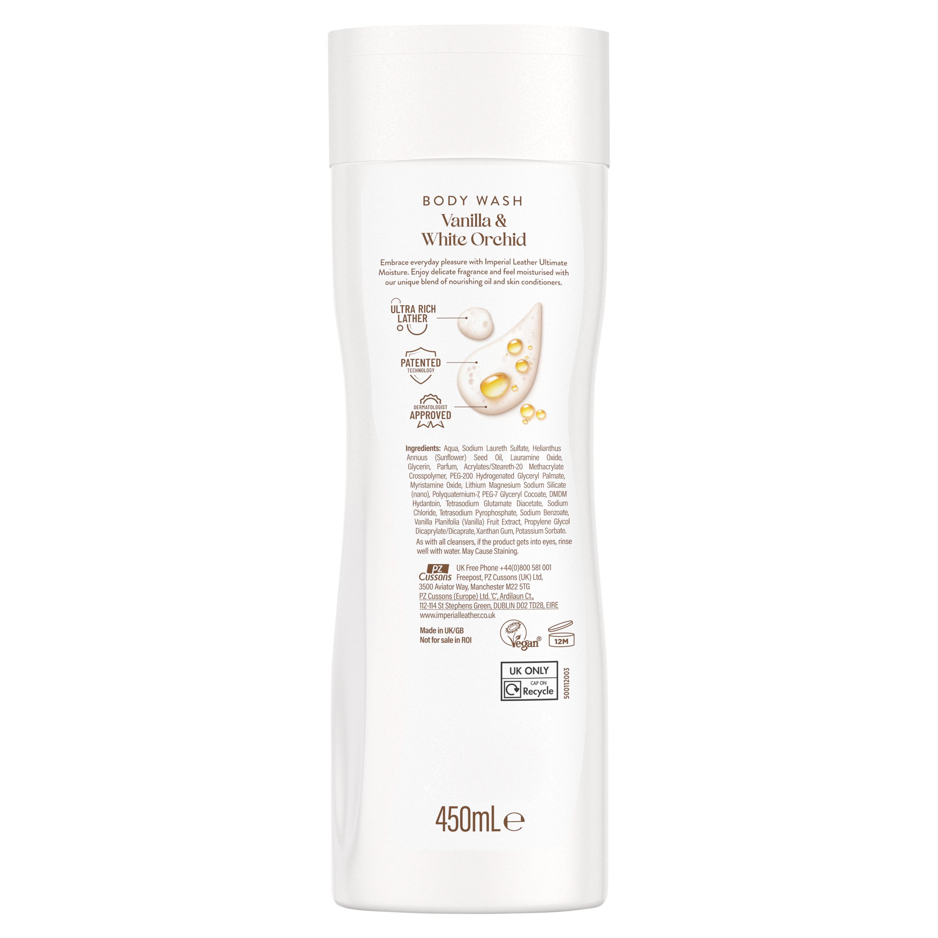 Imperial Leather Ultimate Moisture Vanilla & White Orchid Body Wash 450ml thumbnail 2