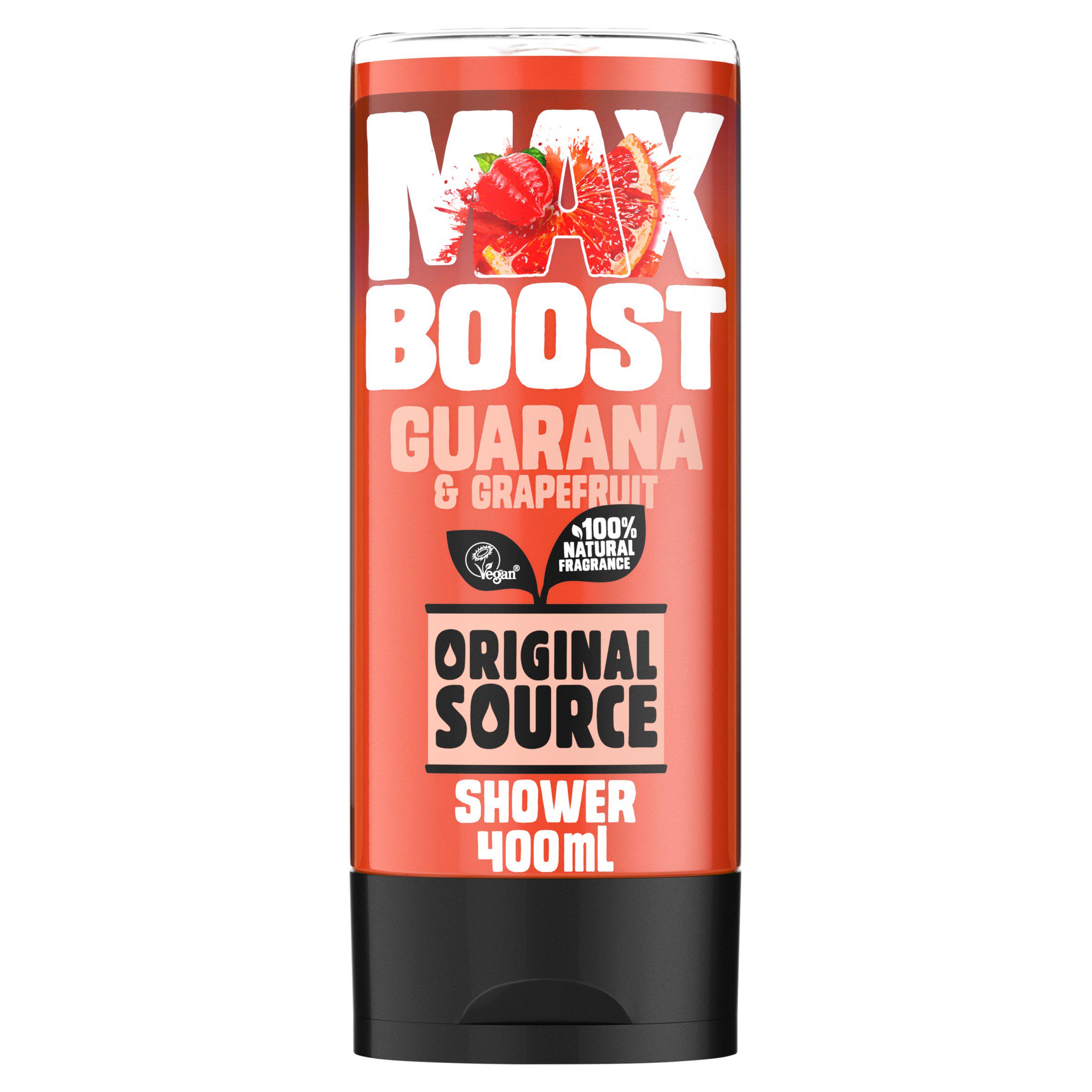 ORIGINAL SOURCE MAX BOOST GUARANA & GRAPEFRUIT SHOWER GEL 400ML