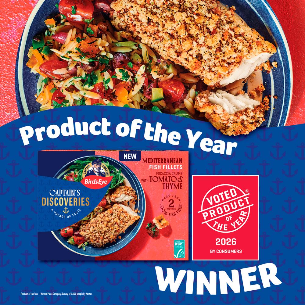 Birds Eye Captain's Discoveries Focaccia Crumb Mediterranean Fish Fillets x2 220g thumbnail 2