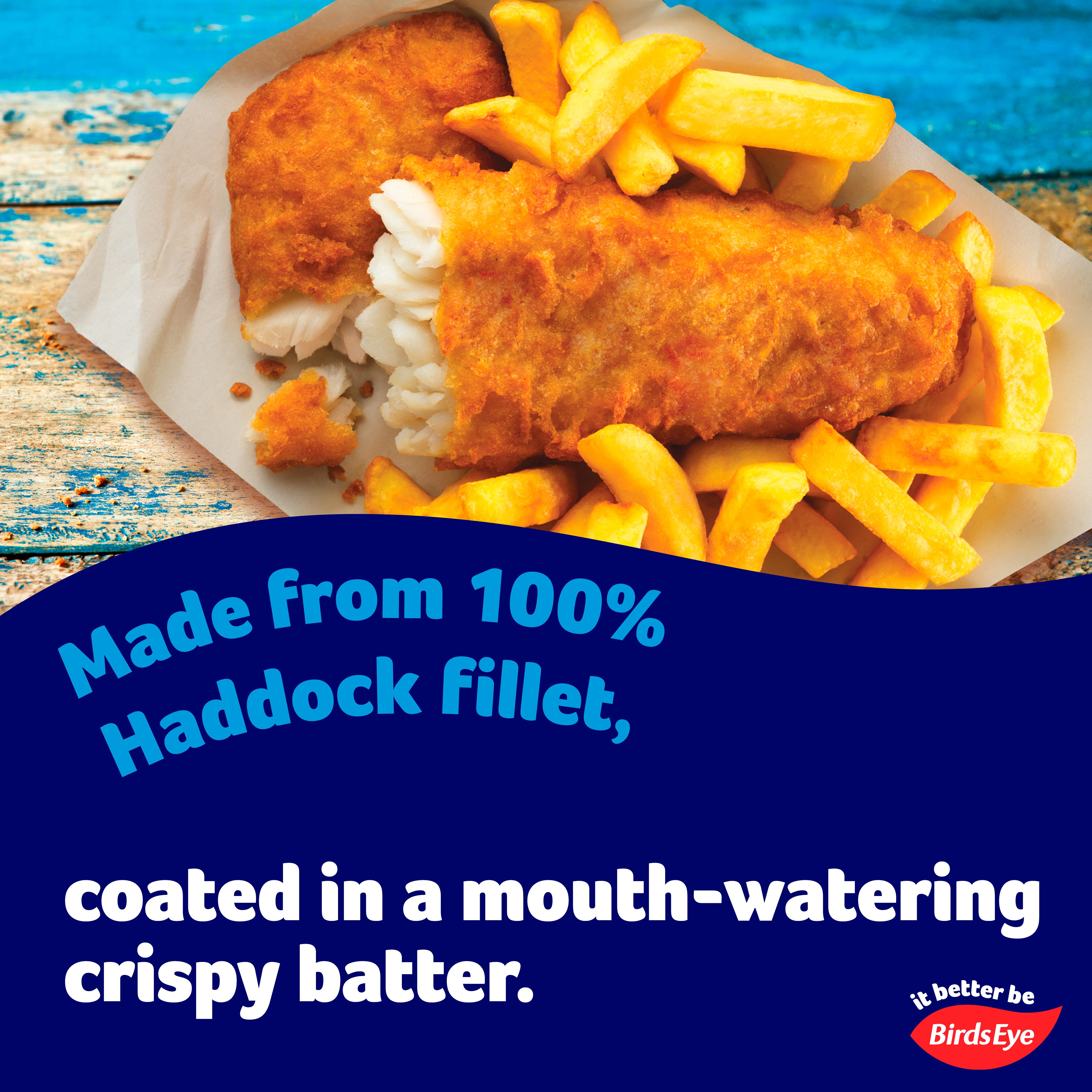 Birds Eye Battered Haddock Fillets x4 400g thumbnail 2