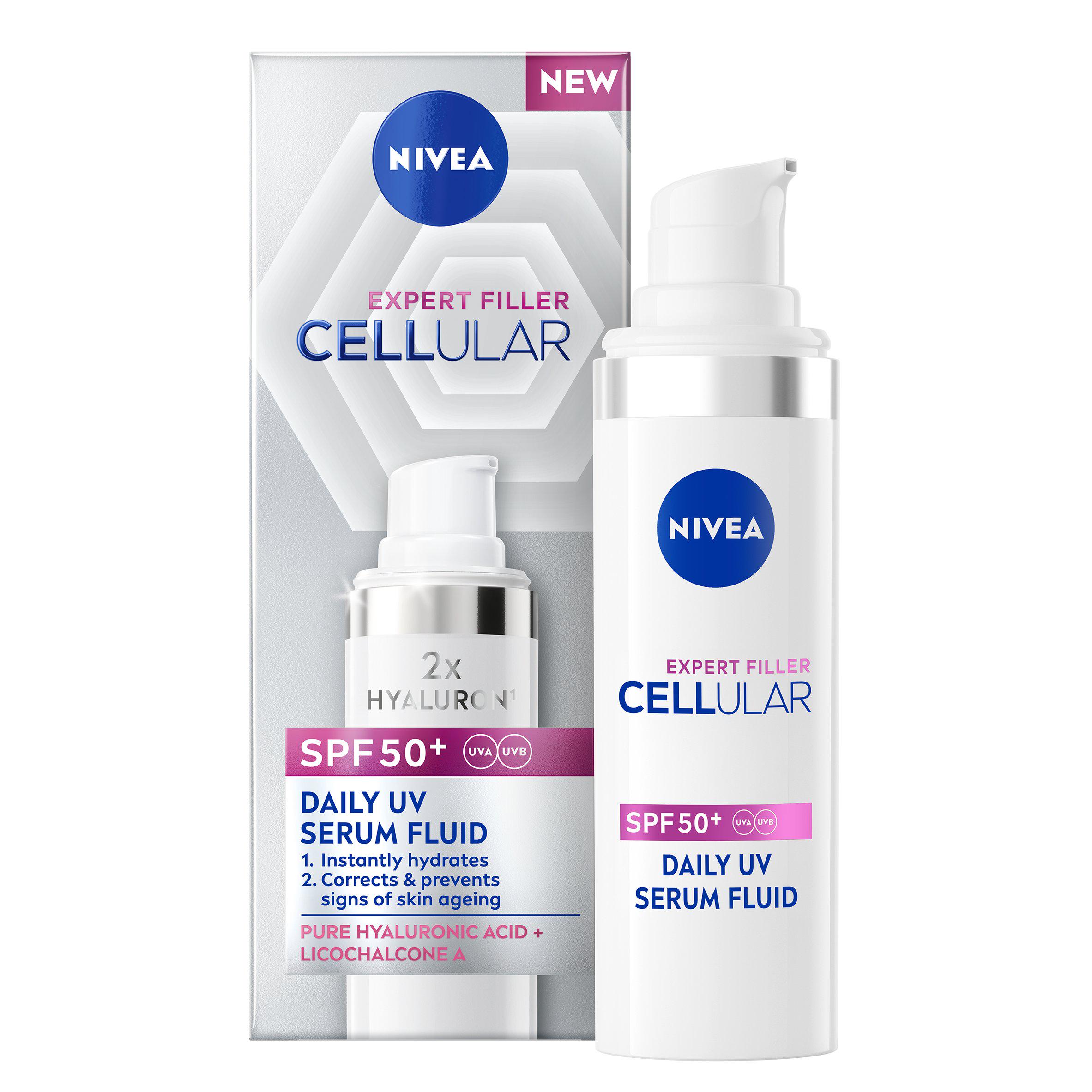 NIVEA Expert Filler Hyaluronic Acid Daily UV Serum Fluid SPF50+ 30ml