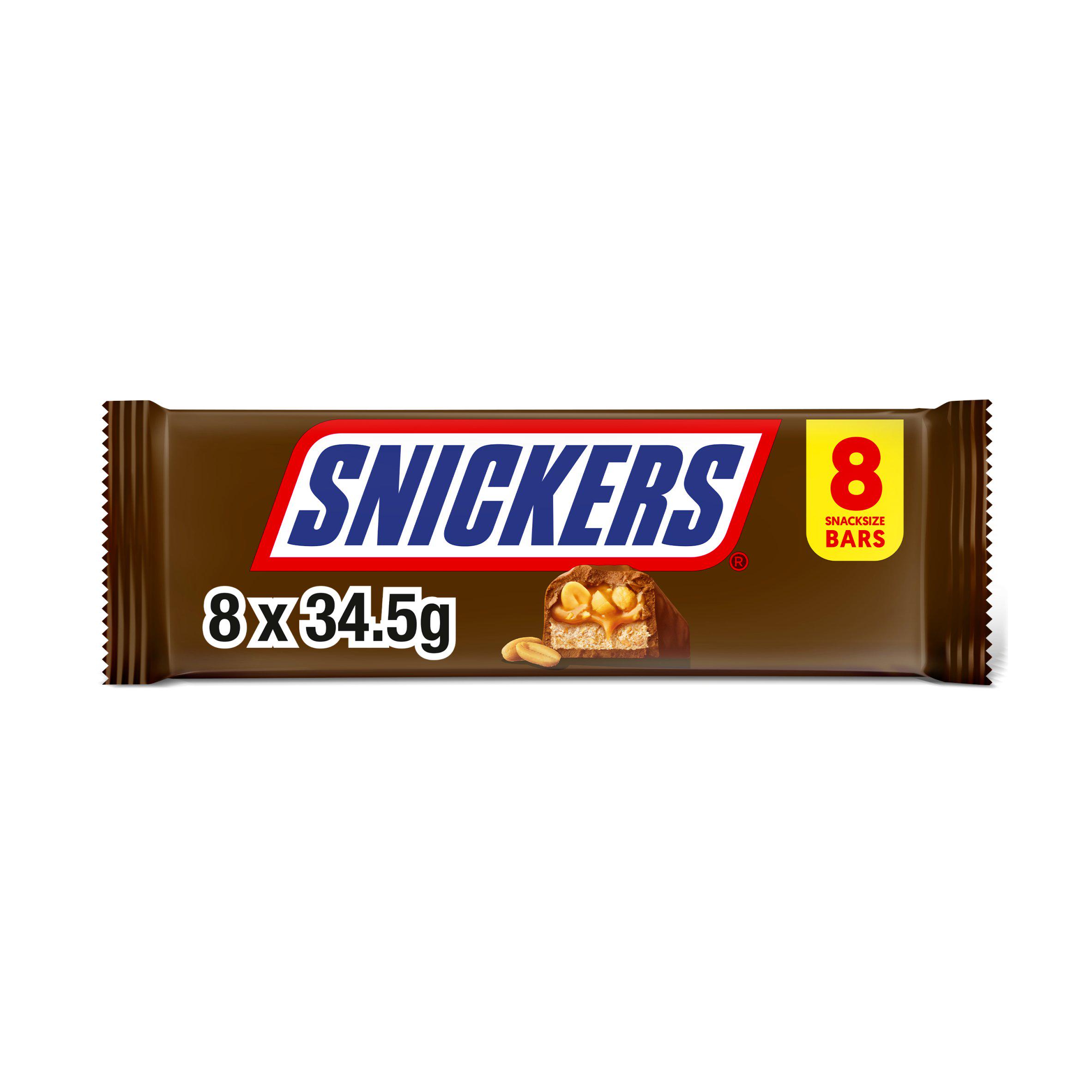 Snickers 8 x 34.5g Peanut Multipack Chocolate Bars