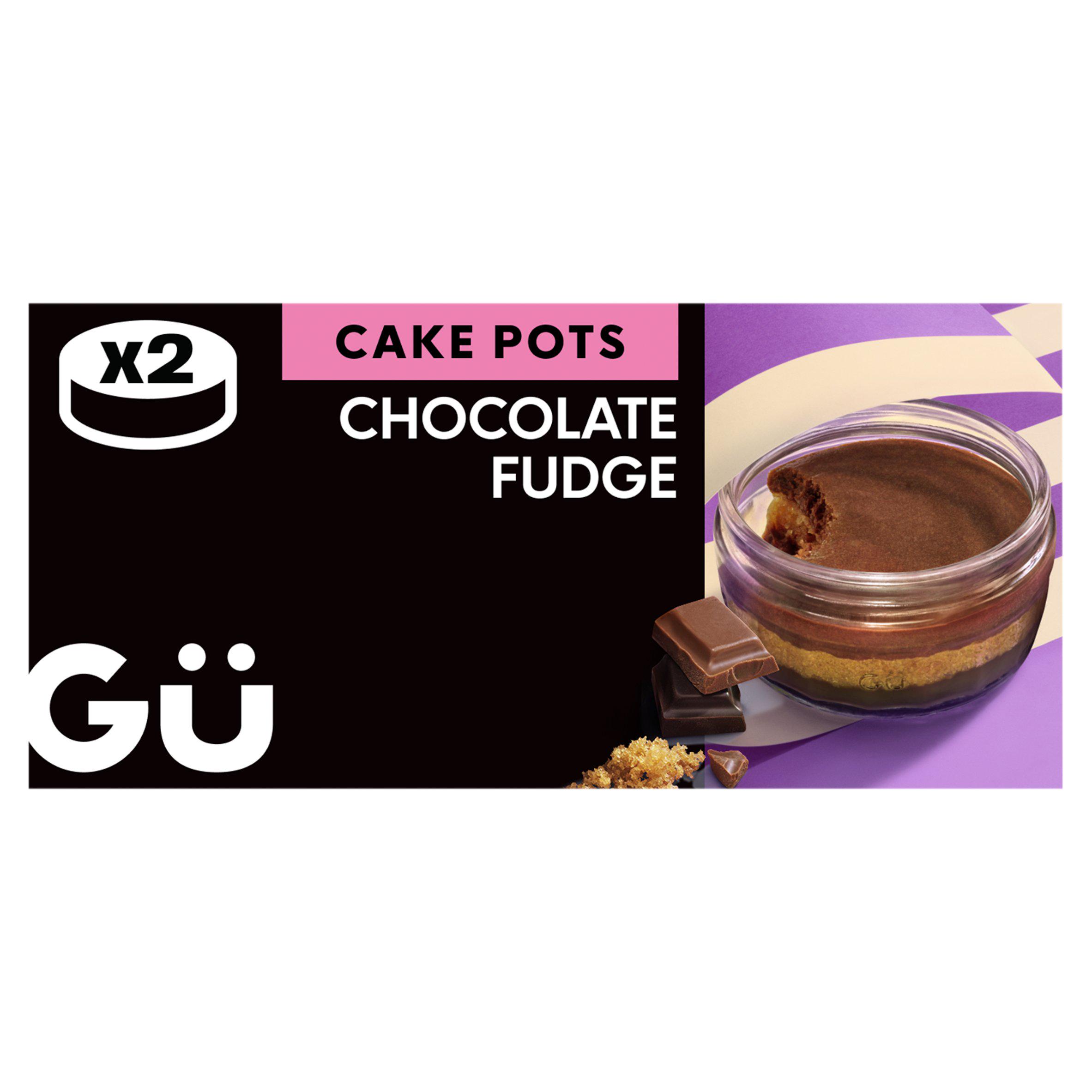 Gü Chocolate Fudge Cake Pots Dessert 2x 68g