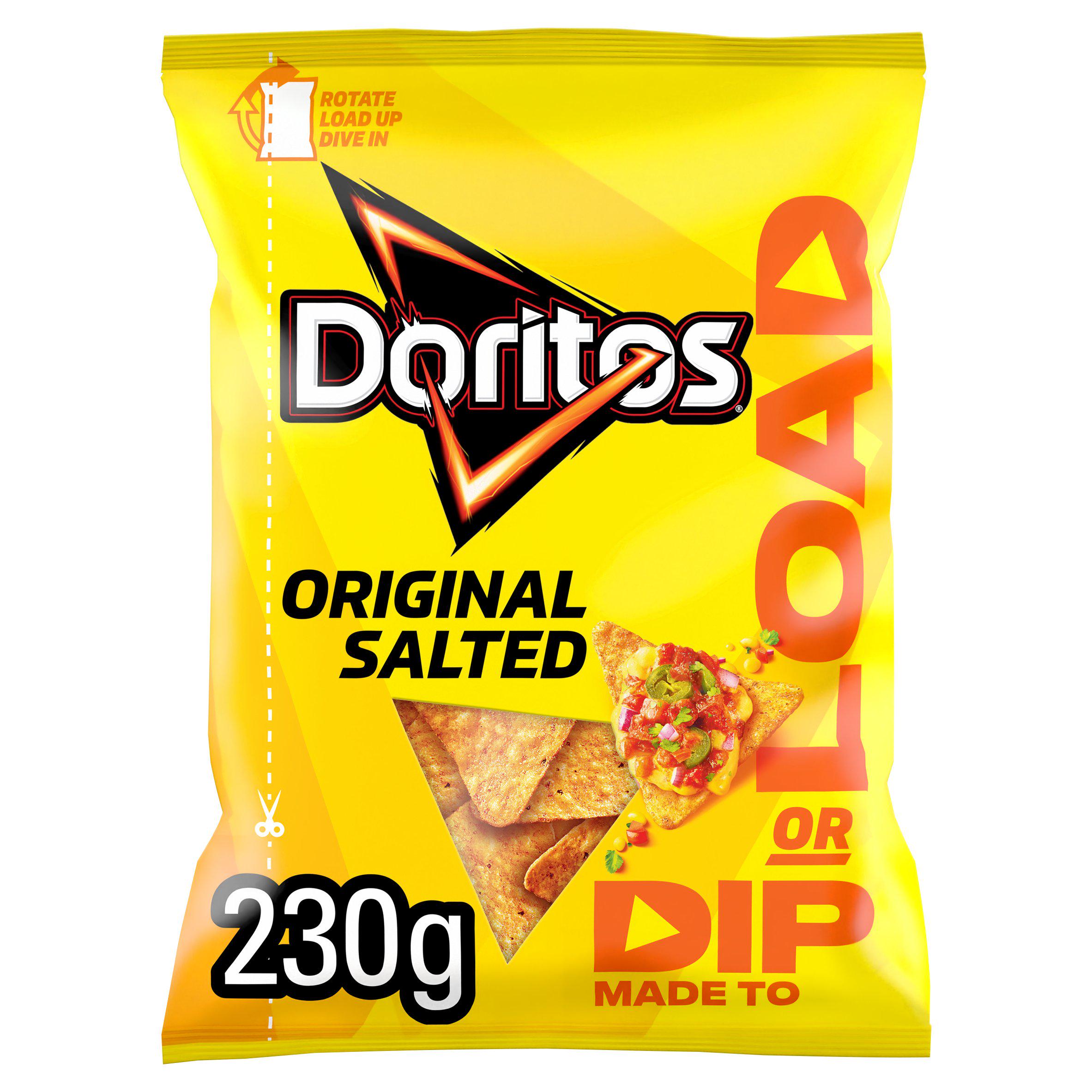 Doritos Dip or Load Salted Tortilla Chips Sharing Crisps 230g
