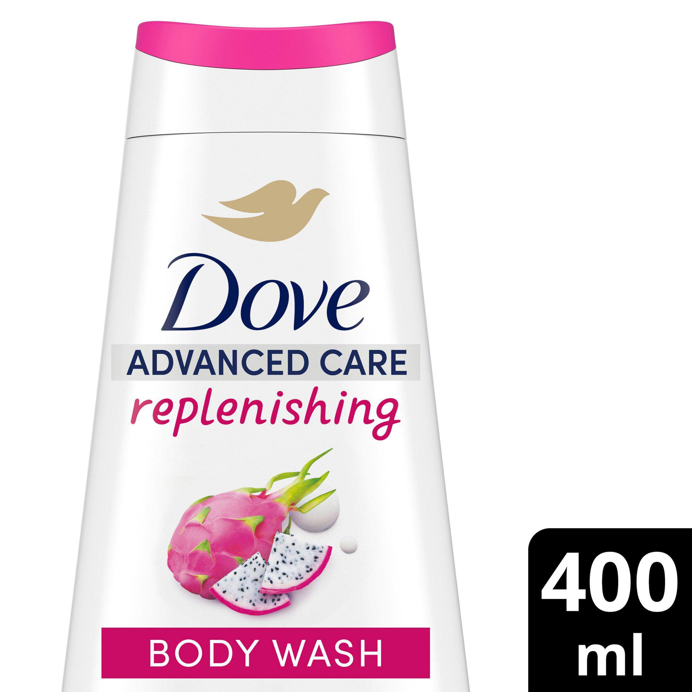 Dove Replenishing 24hr Moisturisation Advanced Care Dragon Fruit & Coconut Cream Body Wash Shower Gel 400ml
