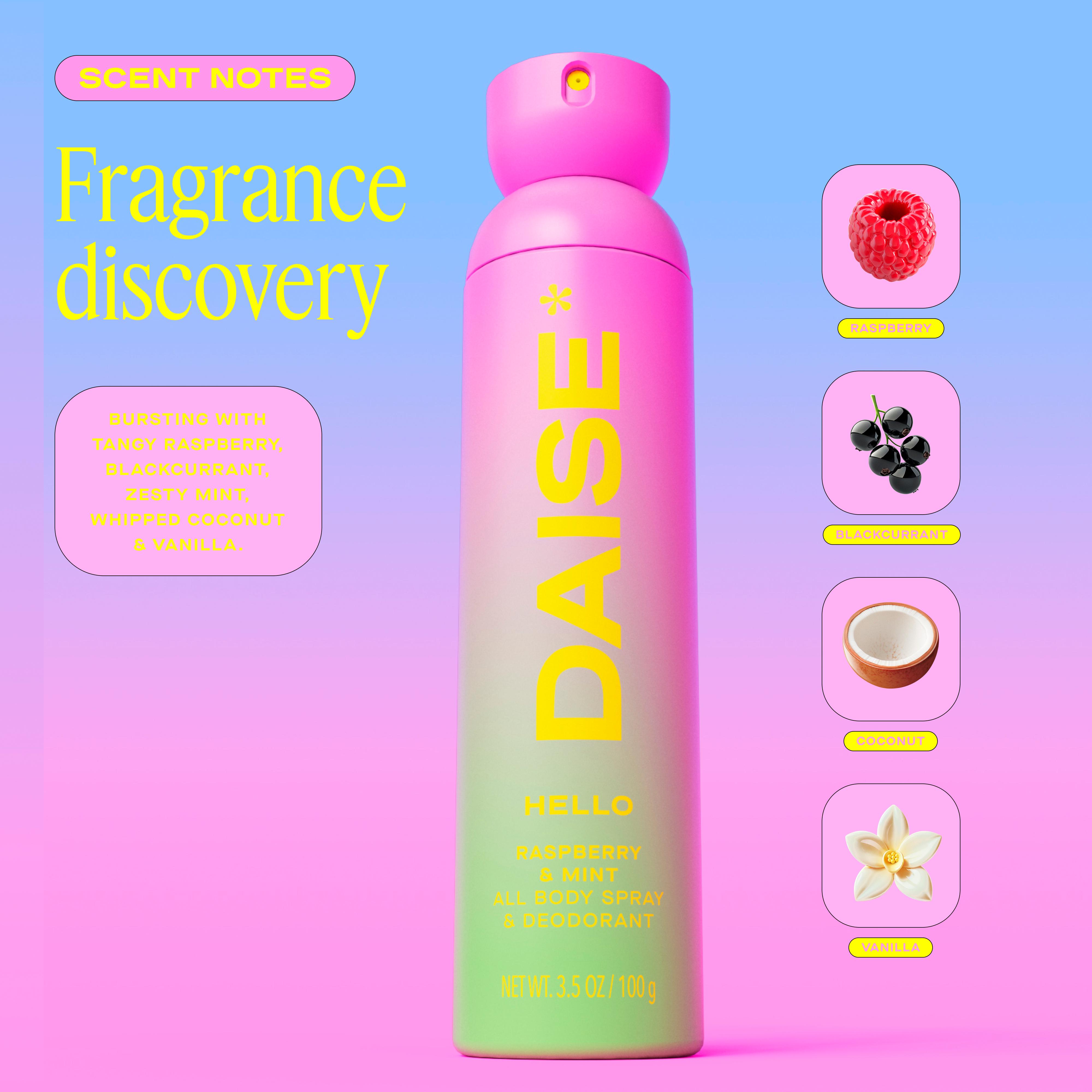 Daise All Body Spray & Deodorant in Raspberry & Mint 120ml thumbnail 6