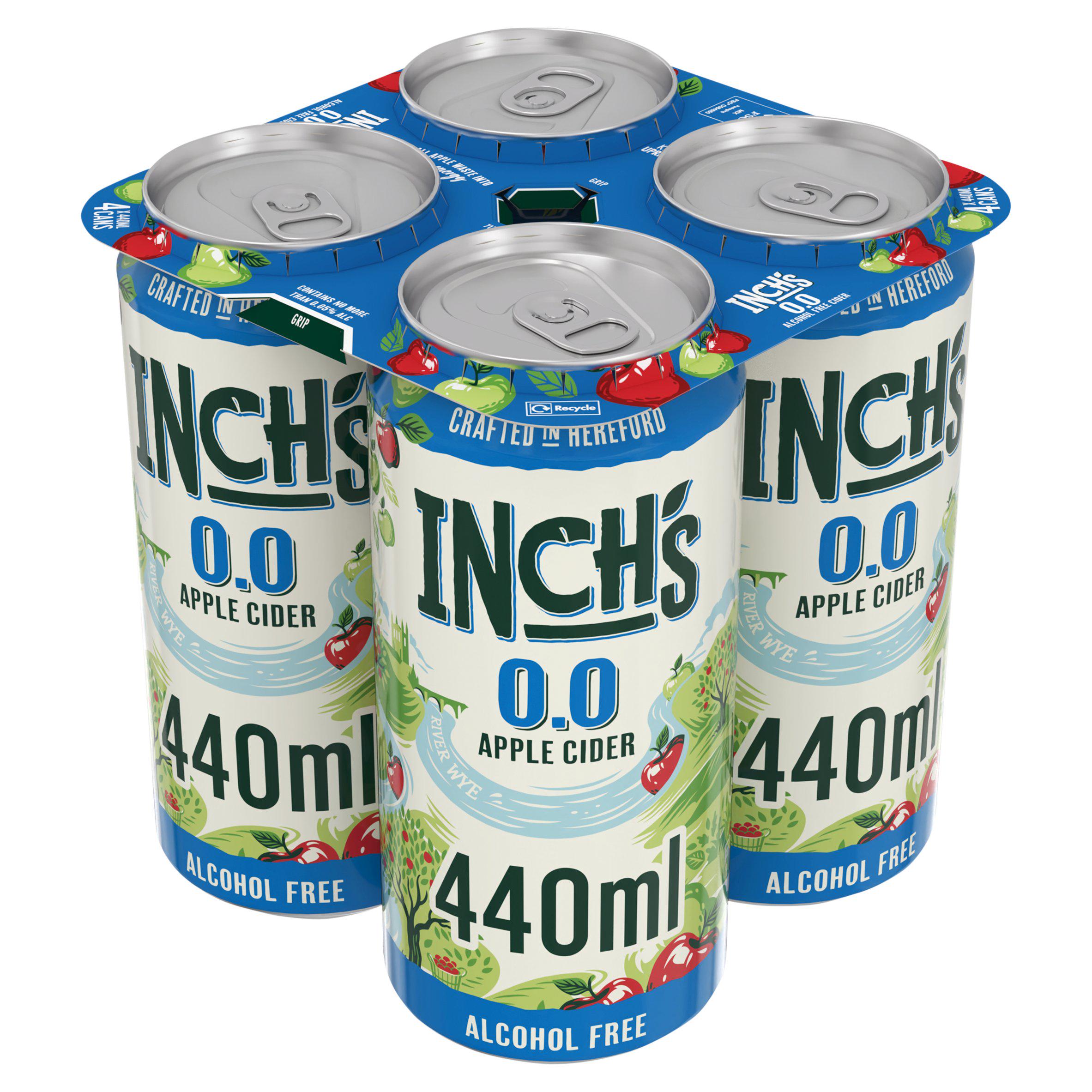 Inch's 0.0% Alcohol Free Apple Cider Cans 4 x 440ml