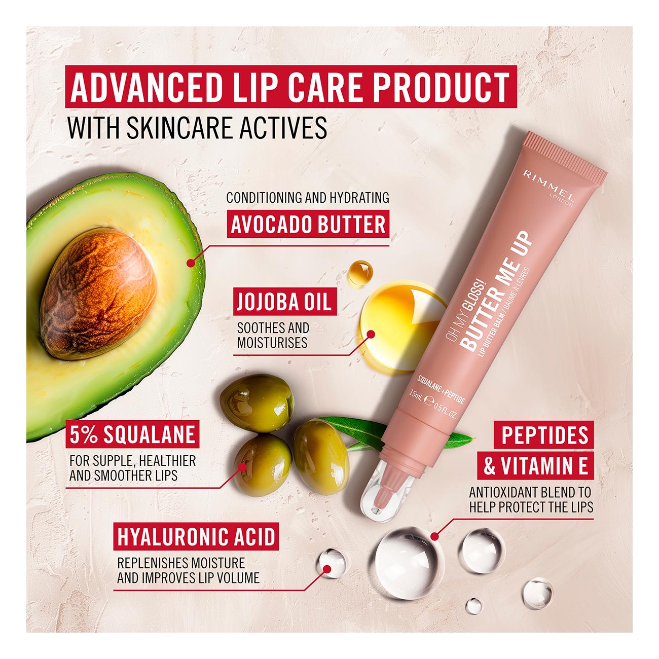 Rimmel London Oh My Gloss Butter Me Up Lip Butter Balm 001 Vanilla Frost 15ml thumbnail 4