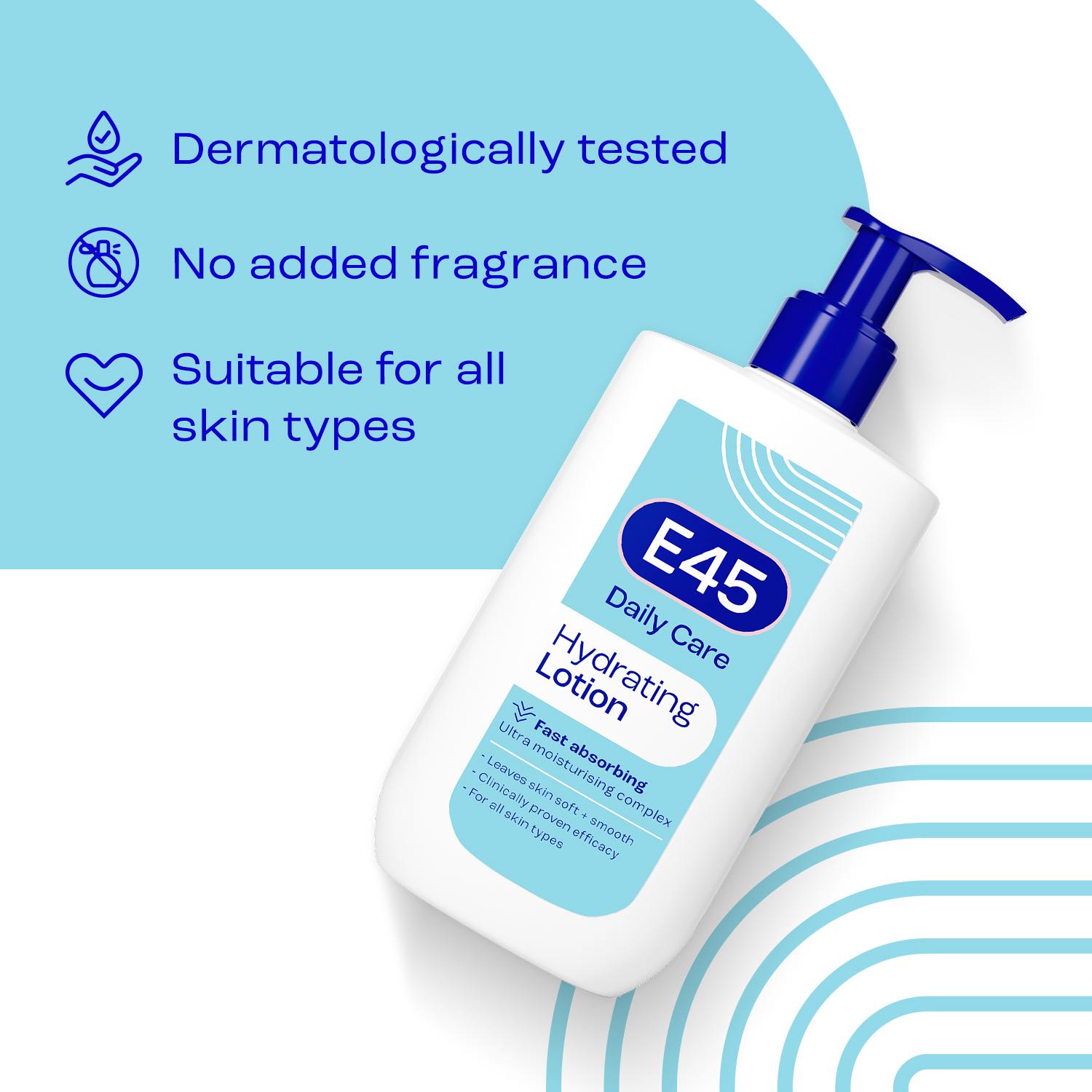 E45 Daily Non Greasy Moisturiser Body Lotion for Dry & Sensitive Skin 400ml thumbnail 2