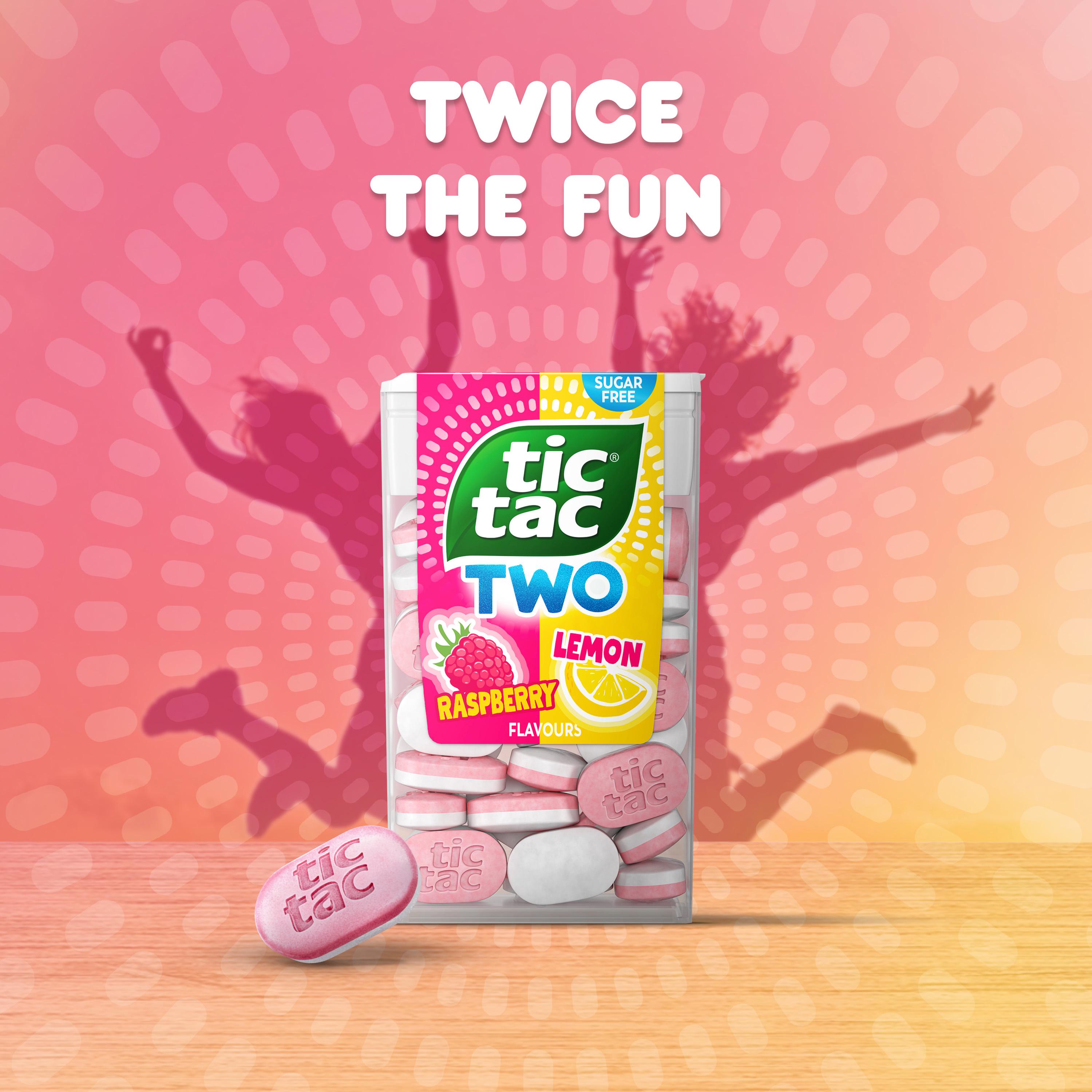 Tic Tac 38.5g Two Lemon & Raspberry Flavour Sugar Free Sweets thumbnail 4