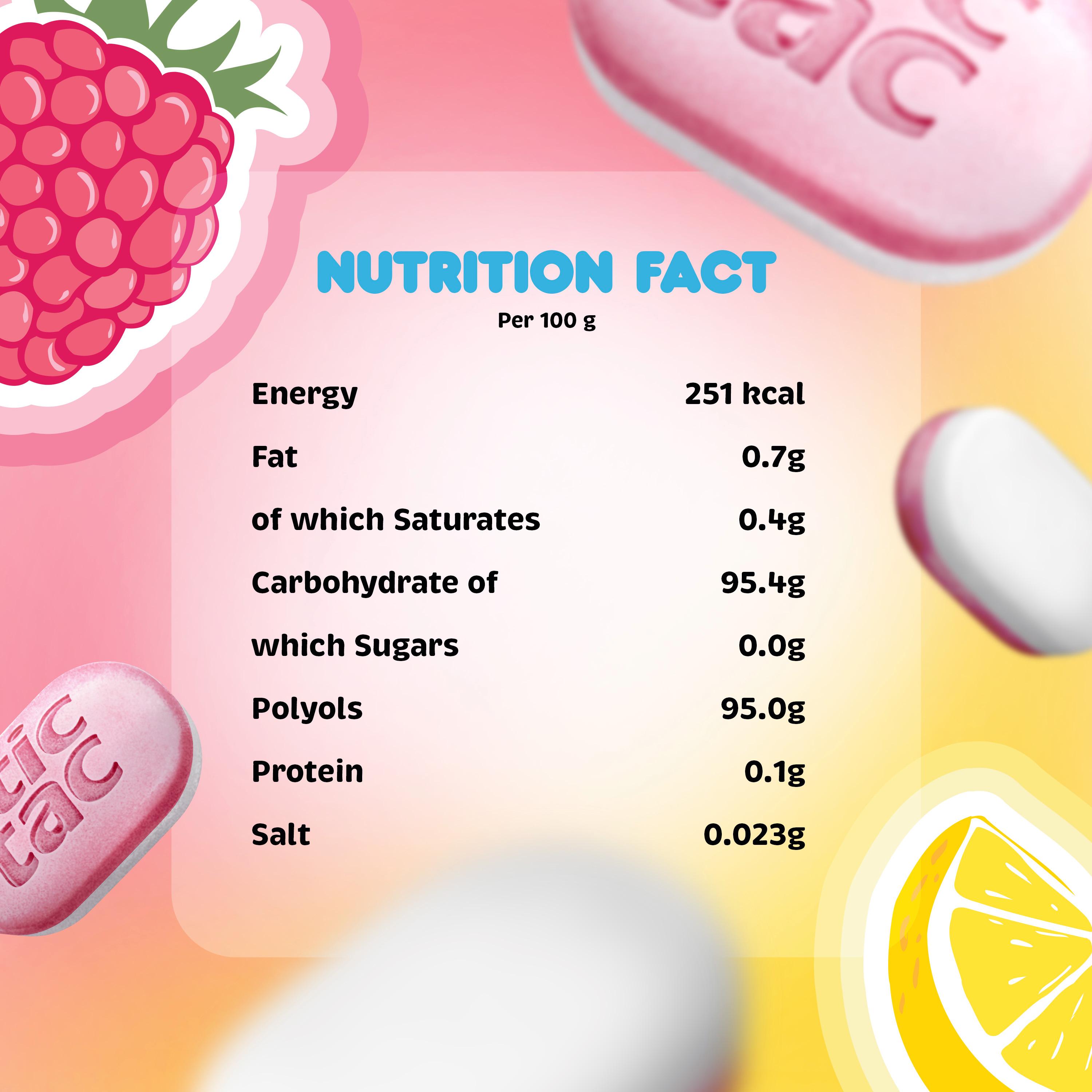 Tic Tac 38.5g Two Lemon & Raspberry Flavour Sugar Free Sweets thumbnail 5
