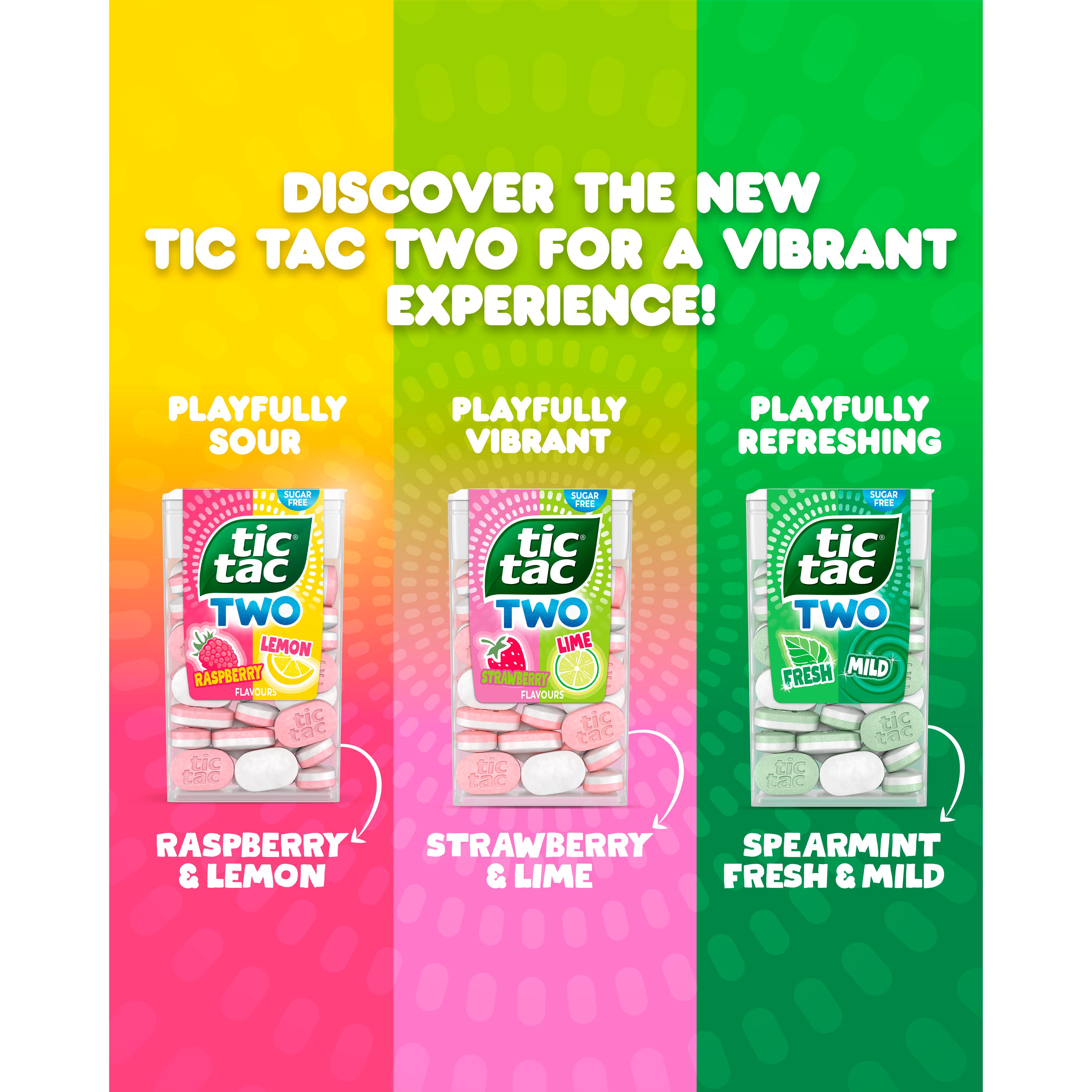 Tic Tac 38.5g Two Lemon & Raspberry Flavour Sugar Free Sweets thumbnail 6