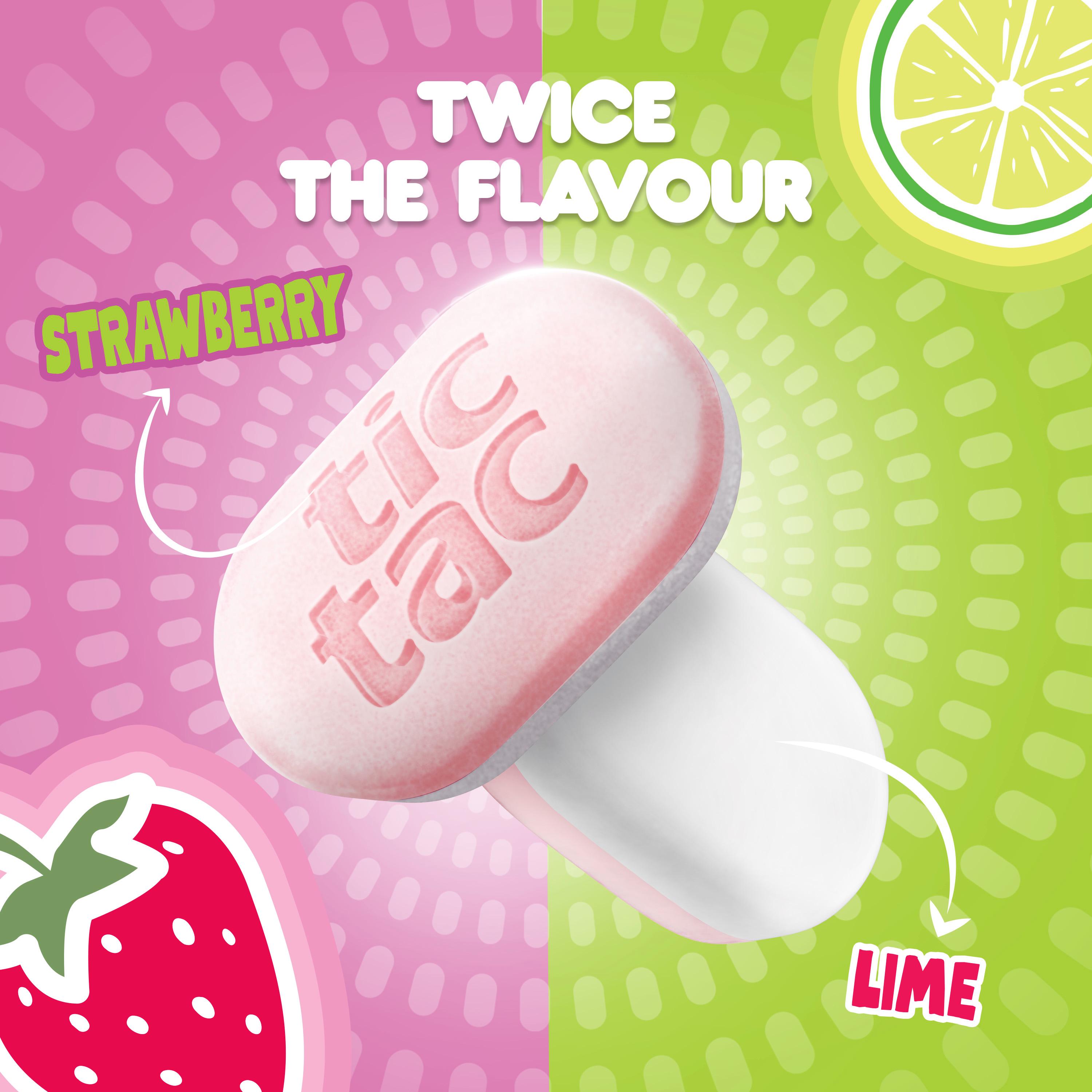 Tic Tac 38.5g Two Lime & Strawberry Flavour Sugar Free Sweets thumbnail 3