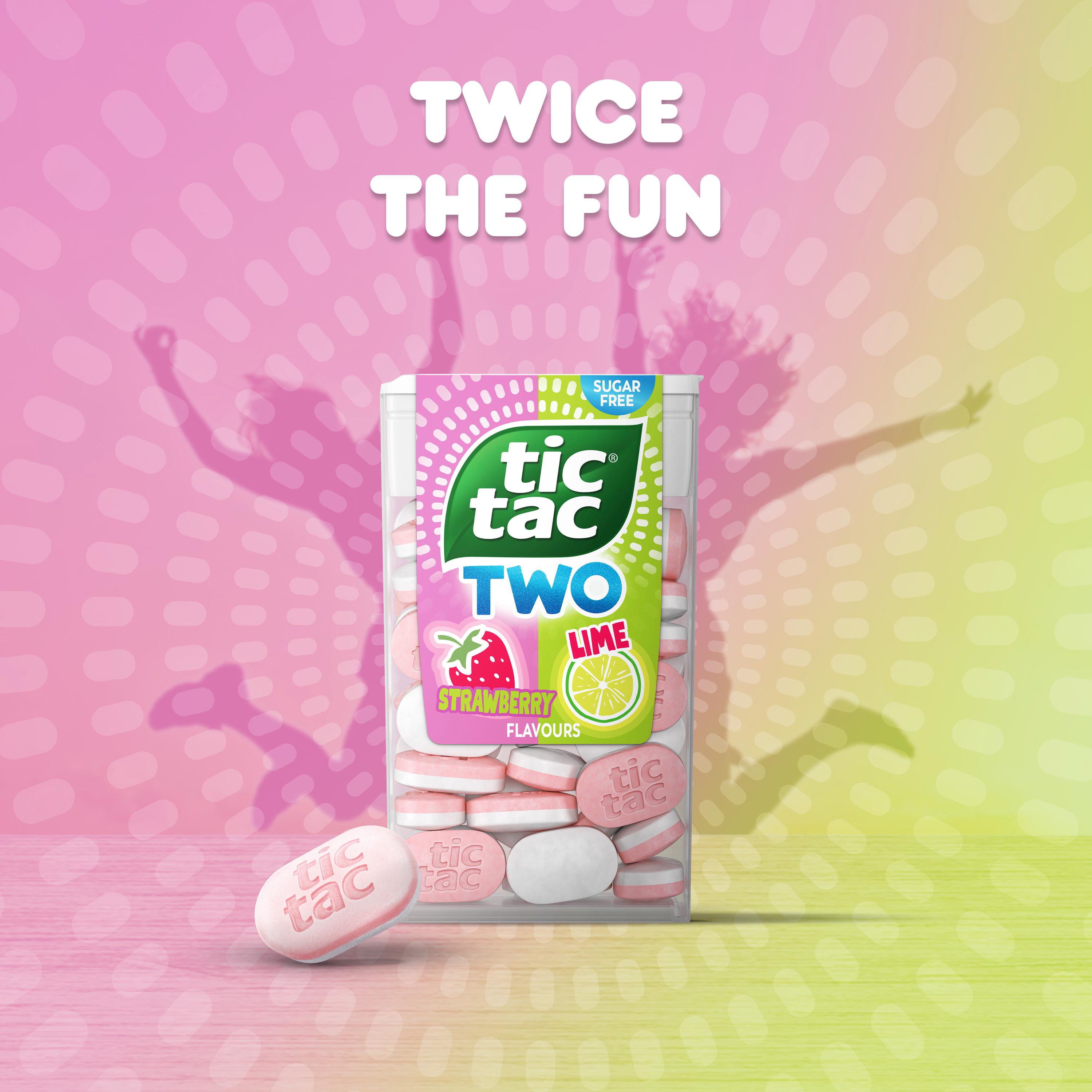 Tic Tac 38.5g Two Lime & Strawberry Flavour Sugar Free Sweets thumbnail 4