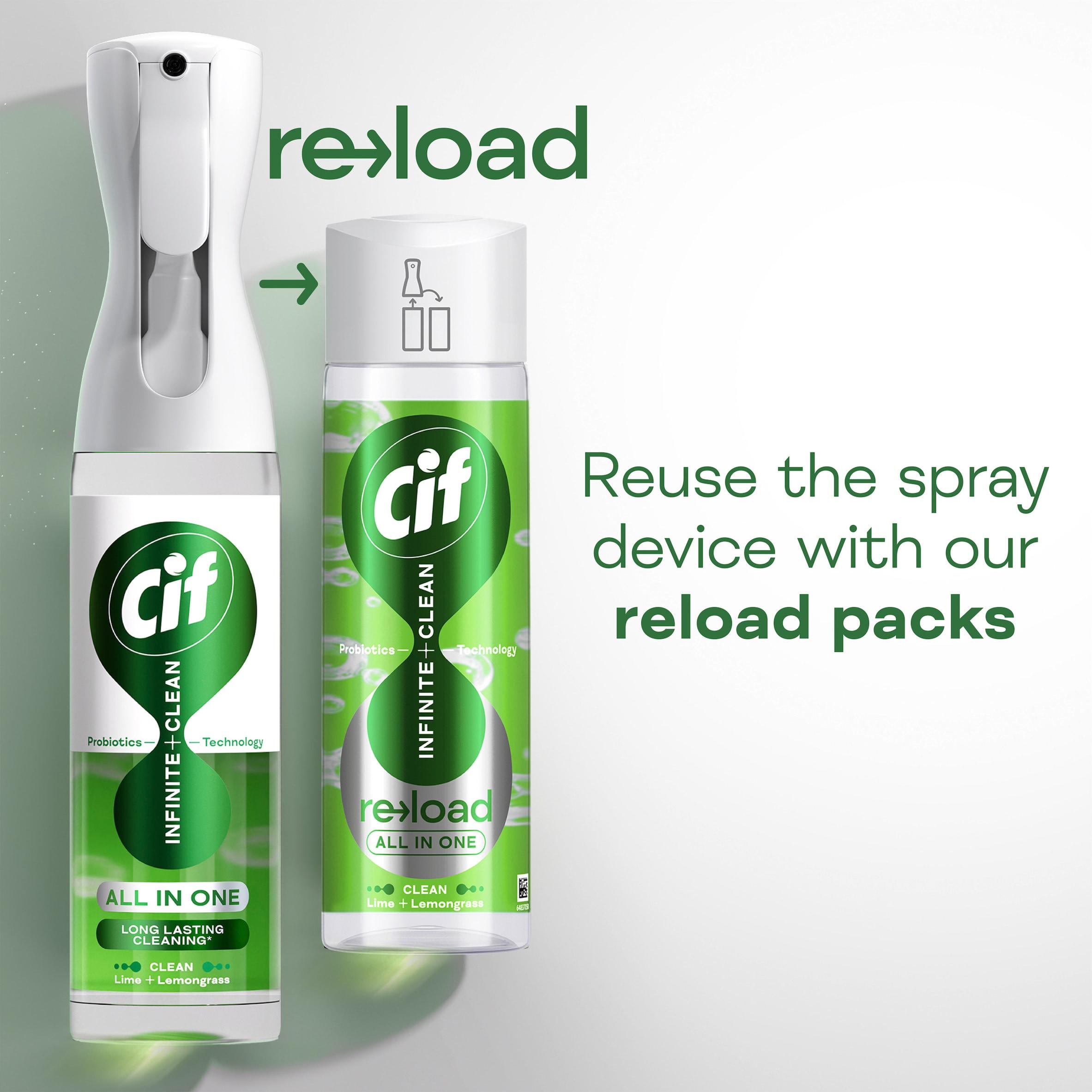 Cif Infinite Clean All in One Cleaner Spray Lime & Lemongrass 280ml thumbnail 3