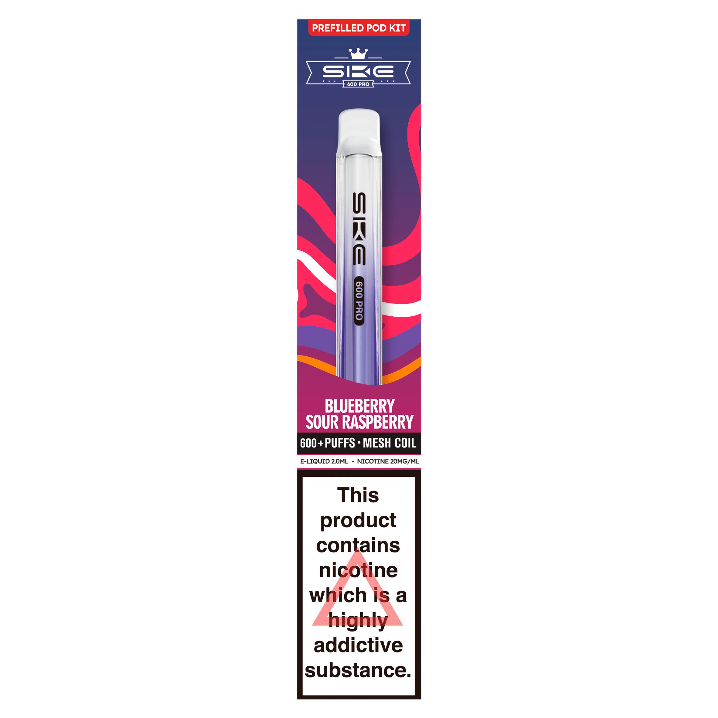 SKE 600 Pro Blueberry Sour Raspberry Pro Prefilled Pod Kit
