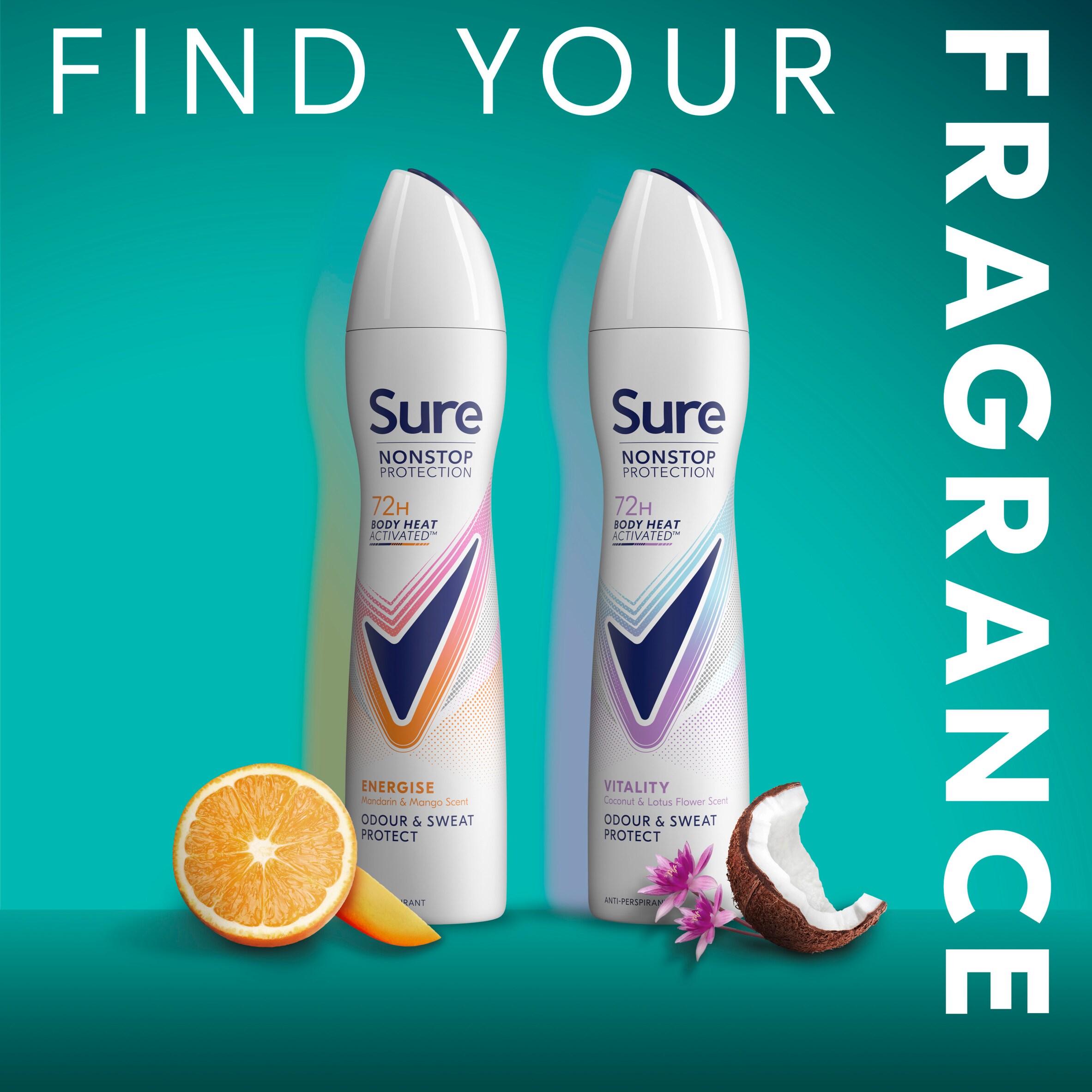 Sure Nonstop Protection Anti Perspirant Aerosol Vitality 250ml thumbnail 5